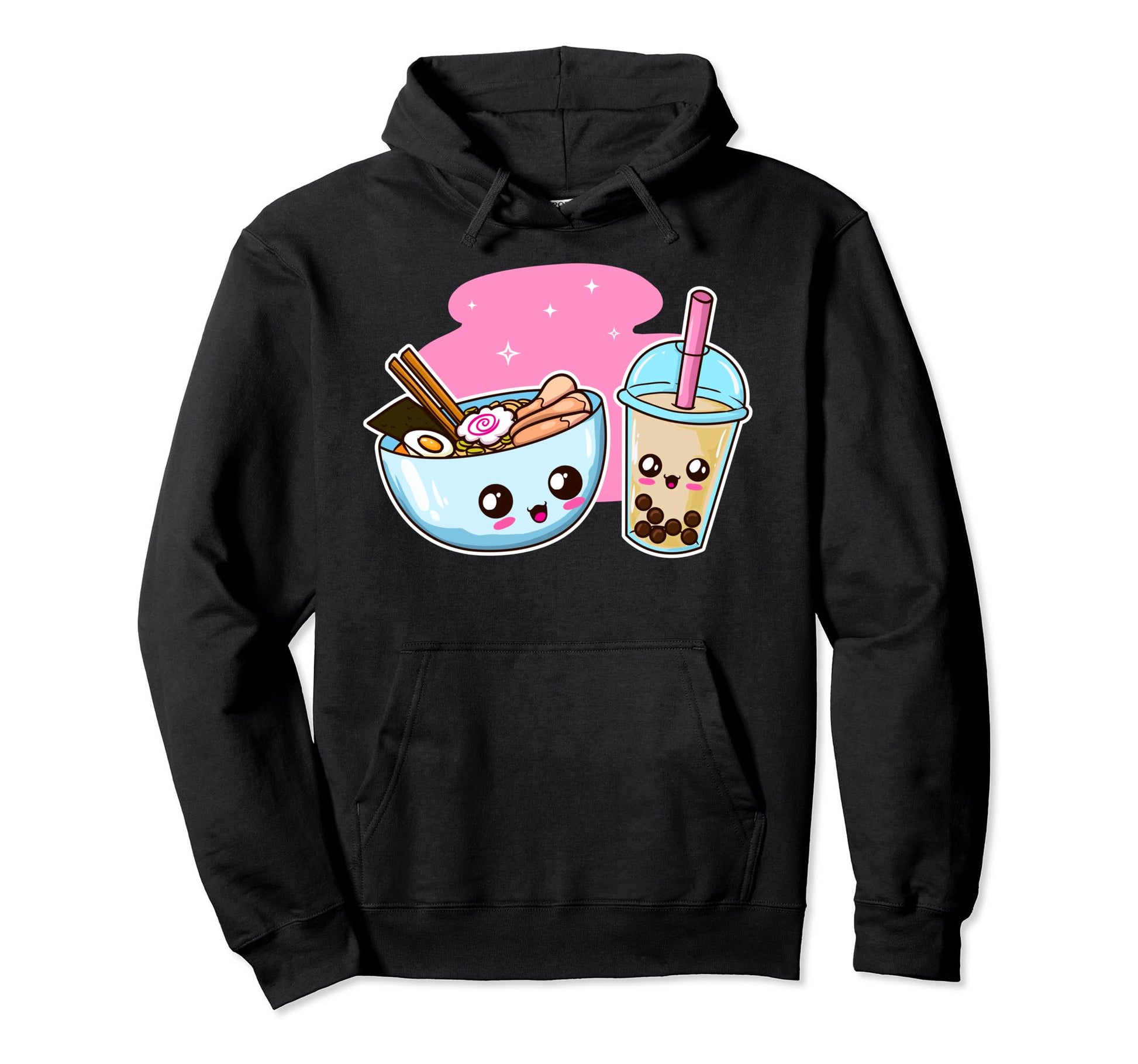 Ramen Bubble Tea Boba Japanese Hoodie - Fun Novelty Design for Adults - T-Shirt, Sweatshirt, Hoodie