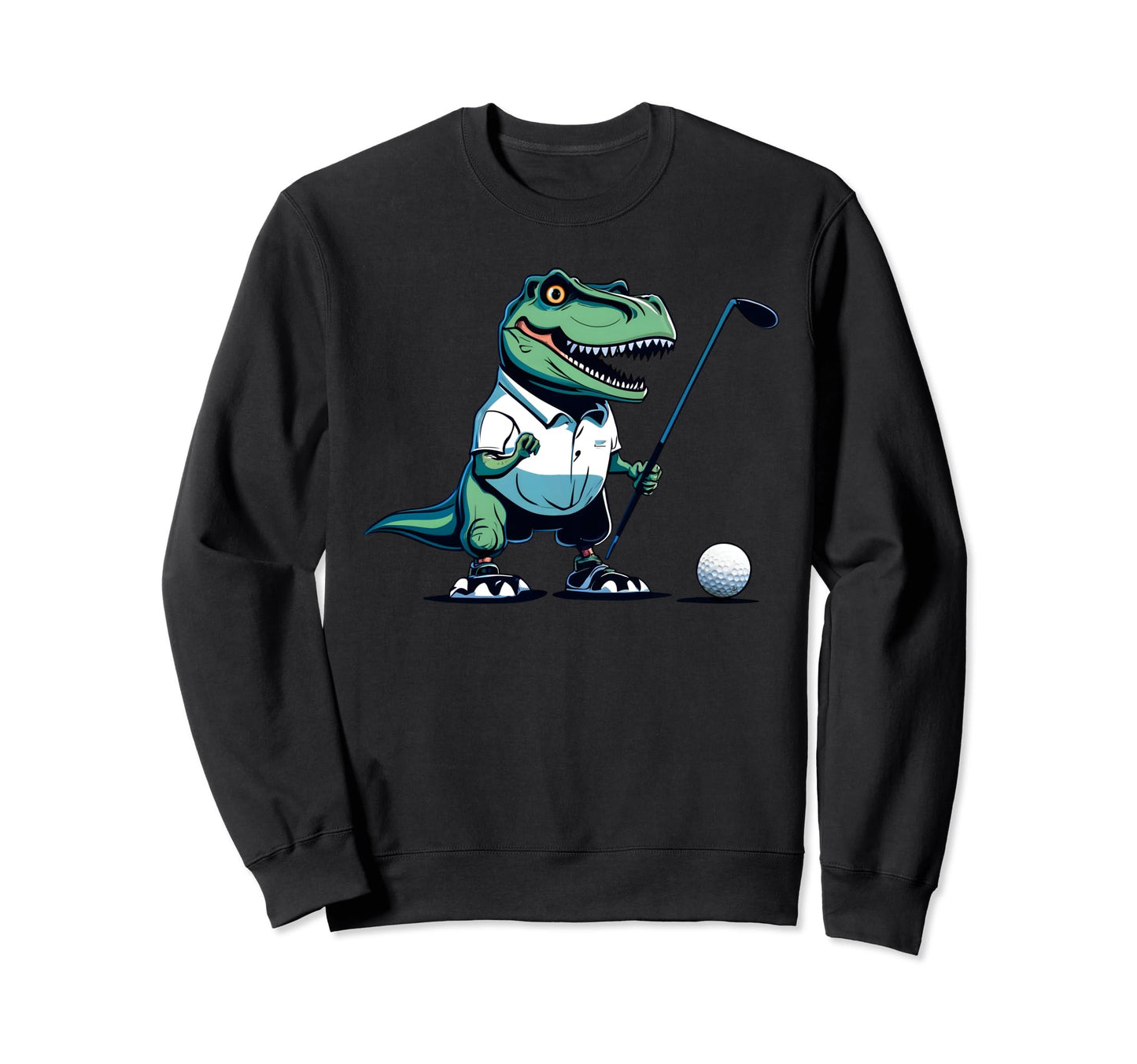 Golf Dinosaur Trex Dad Golfing Sweatshirt - Trendy Graphic Men Women - T-Shirt, Sweatshirt, Hoodie
