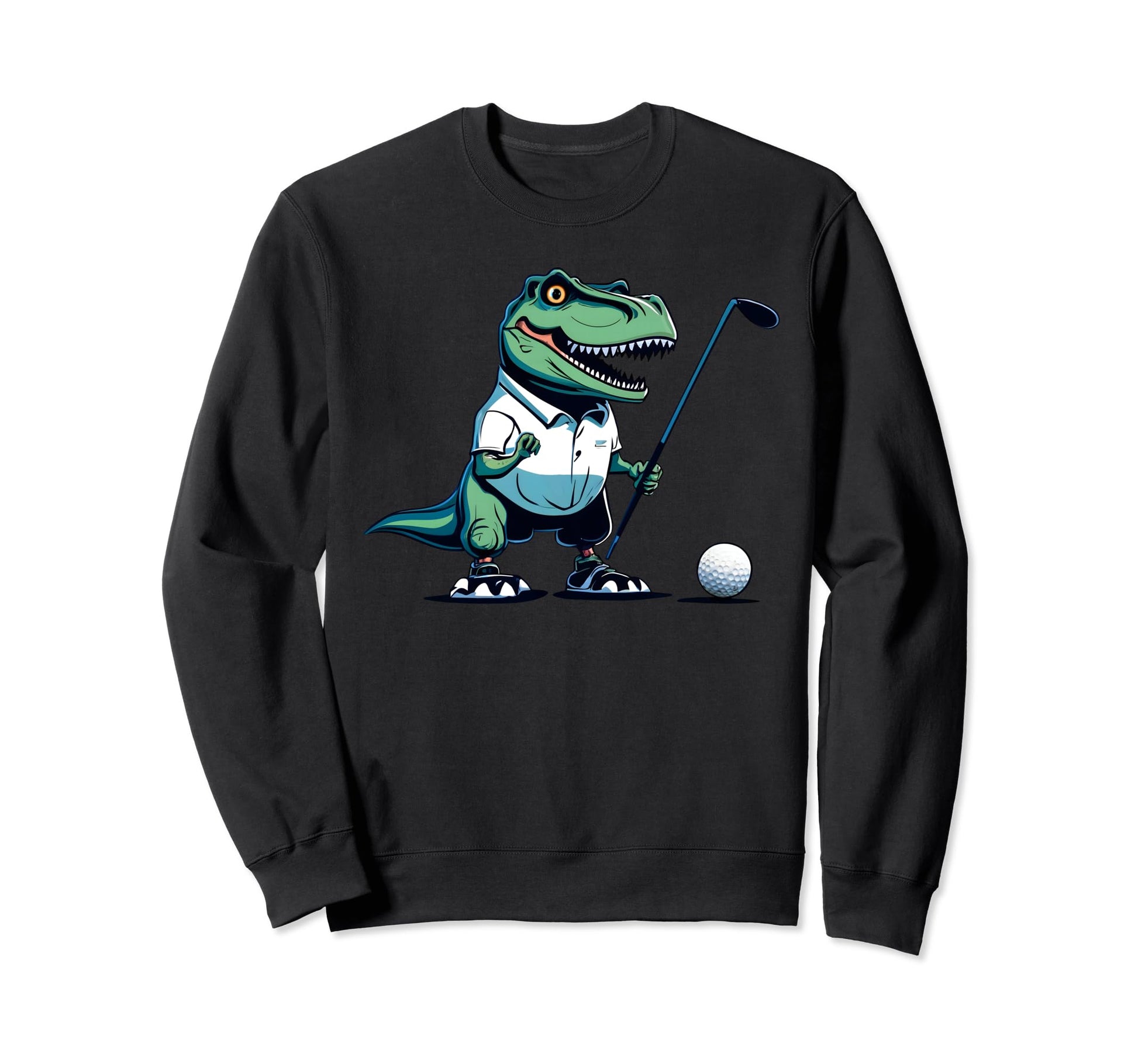 Golf Dinosaur Trex Dad Golfing Sweatshirt - Trendy Graphic Men Women - T-Shirt, Sweatshirt, Hoodie