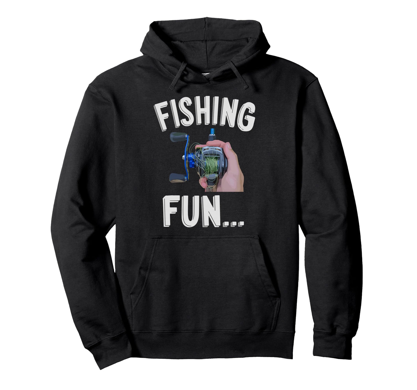 Fishing Fun Tangled Reel Fisherman Hoodie - Fun Novelty Design Unisex - T-Shirt, Sweatshirt, Hoodie