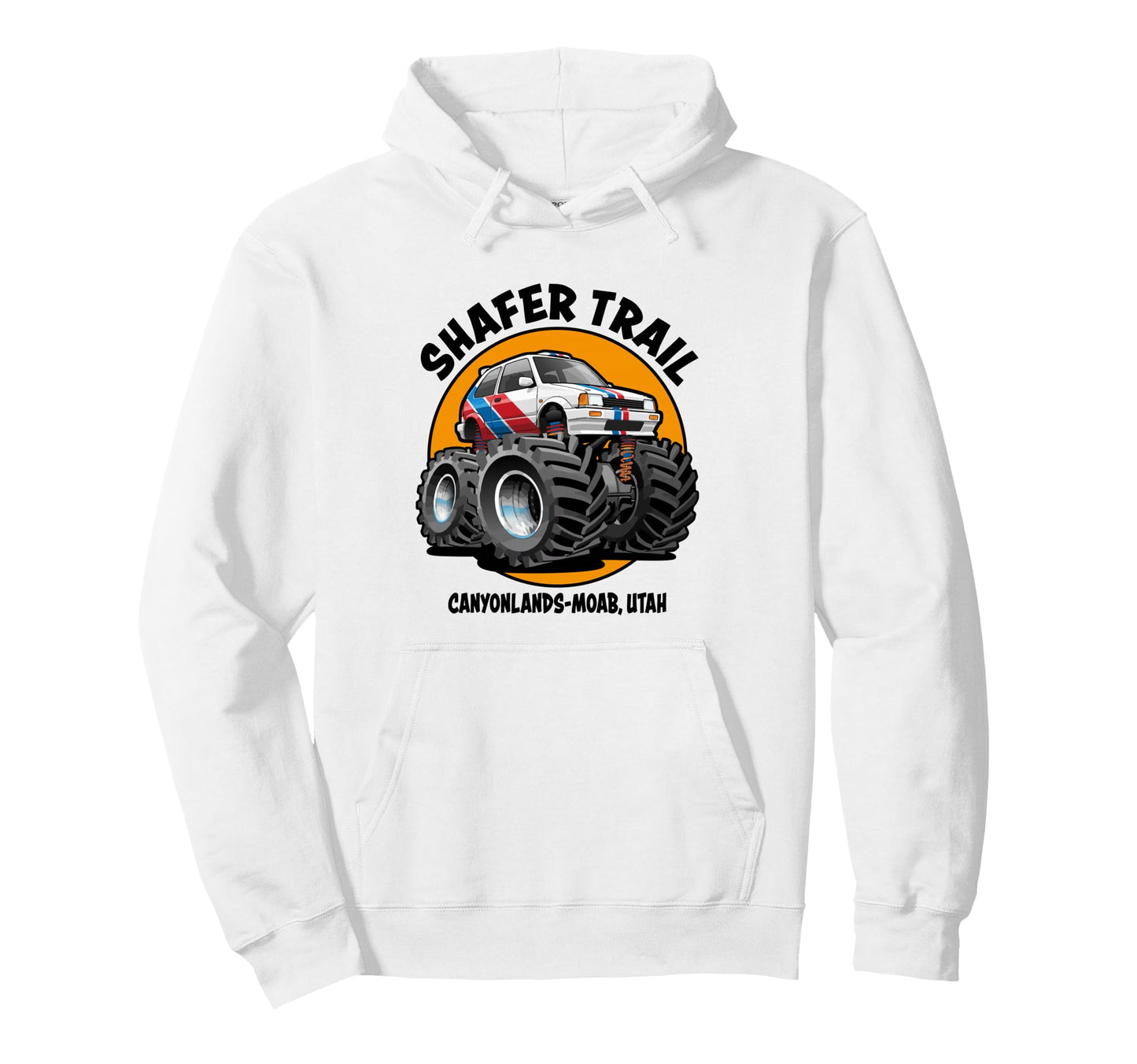 Shafer Trail Utah Rally Car Offroad 4X4 Hoodie - Minimalist Print Men Women - T-Shirt, Sweatshirt, Hoodie