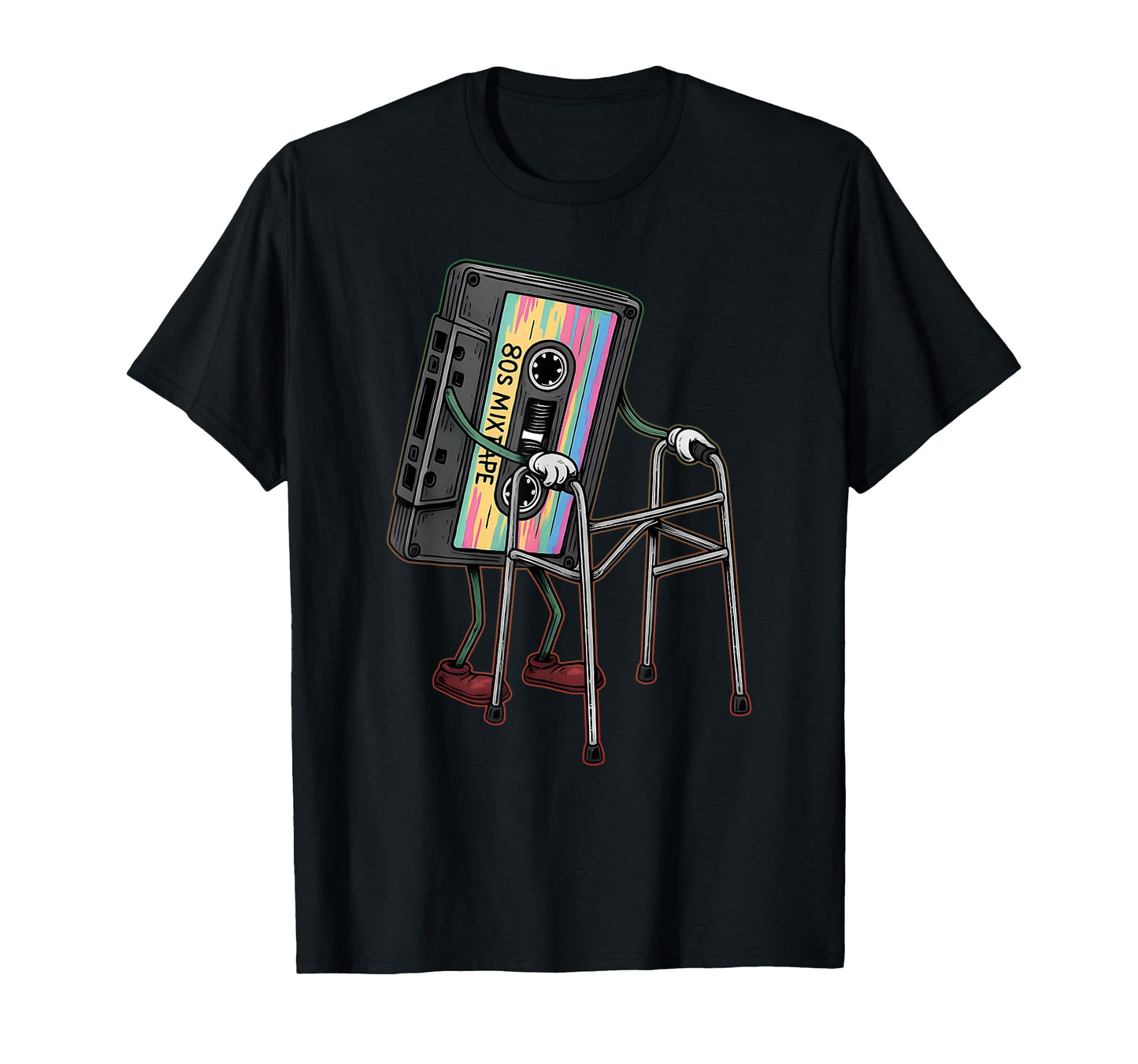 Funny Old Cassette Tape Walker Never T-Shirt - Novelty Apparel for Adults - T-Shirt, Sweatshirt, Hoodie