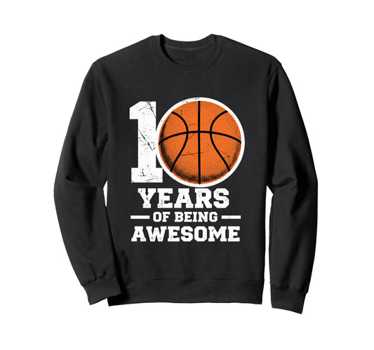 10 Years Old 10Th Birthday Party Sweatshirt - Graphic Print for Adults - T-Shirt, Sweatshirt, Hoodie