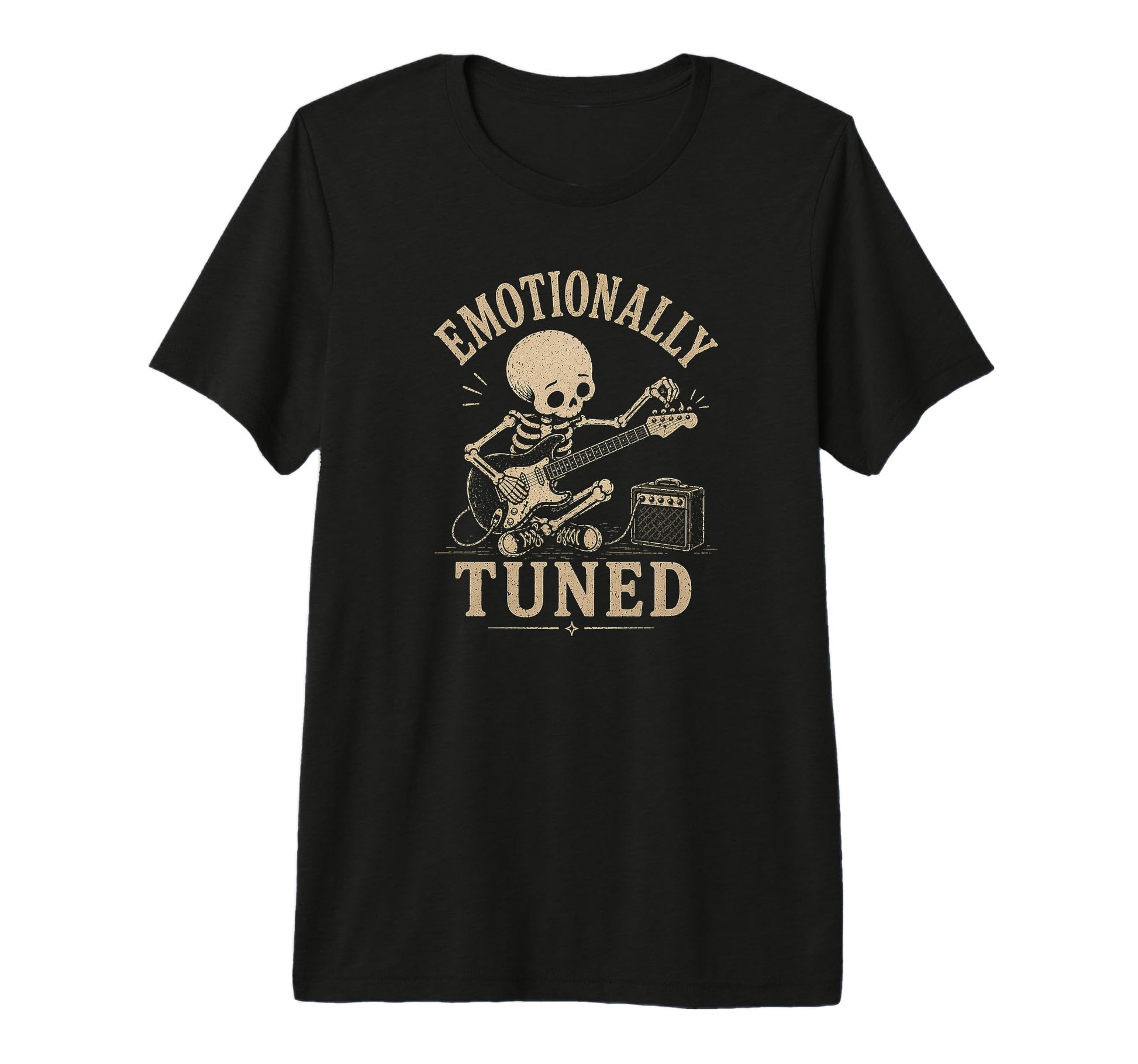 Emotionally Tuned Funny Guitar Player T-Shirt - Unique Graphic Men Women - T-Shirt, Sweatshirt, Hoodie