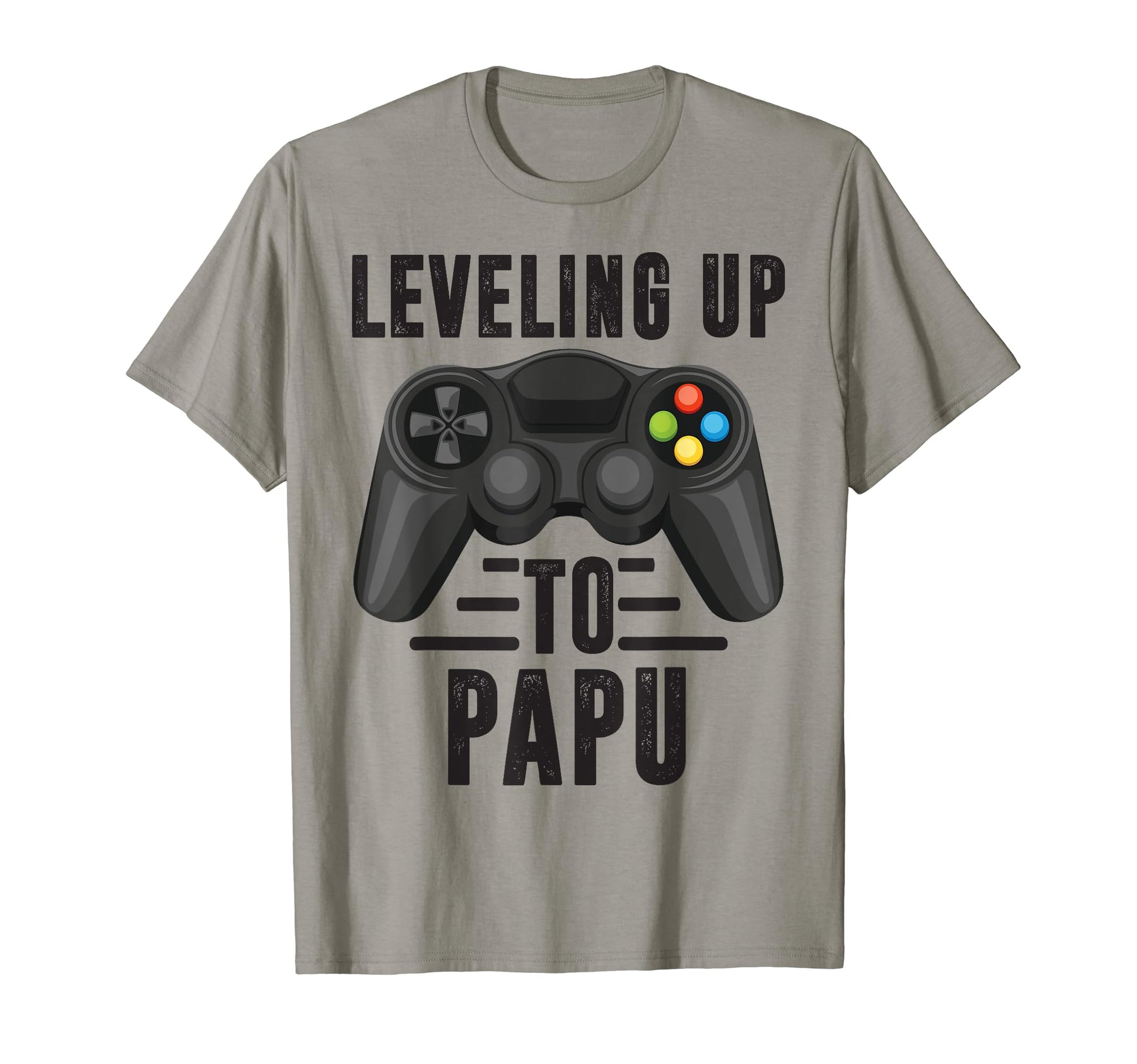 Leveling Up To Papu Promoted To Grandpa T-Shirt - Graphic Print Unisex - T-Shirt, Sweatshirt, Hoodie