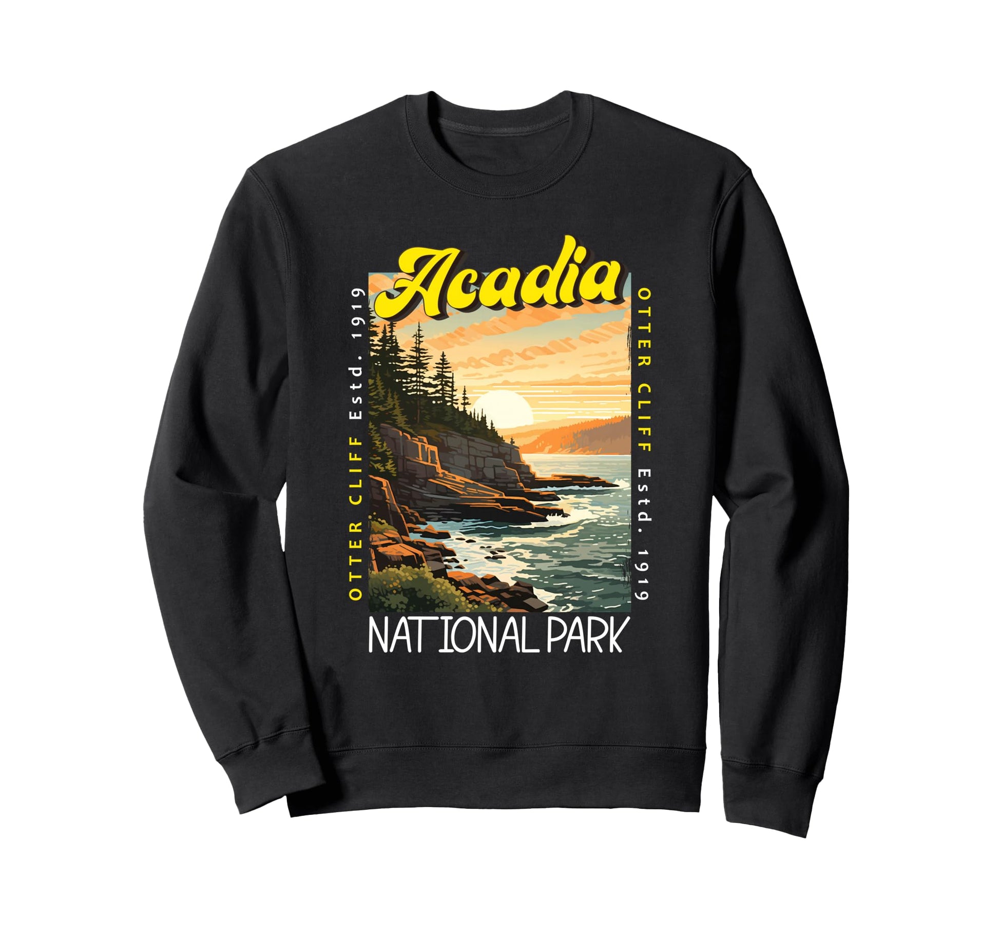 Acadia National Park Otter Cliff Sweatshirt - Aesthetic Graphic Men Women - T-Shirt, Sweatshirt, Hoodie