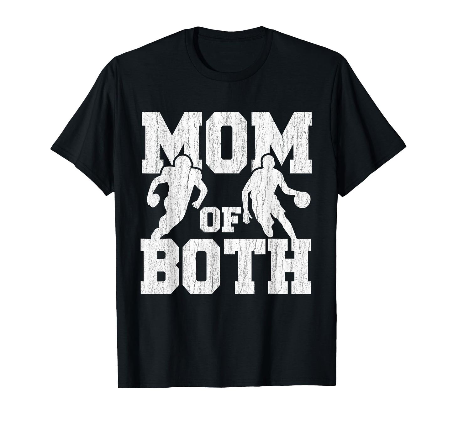 Mom Both Funny Football Basketball Dad T-Shirt - Minimalist Print Unisex - T-Shirt, Sweatshirt, Hoodie