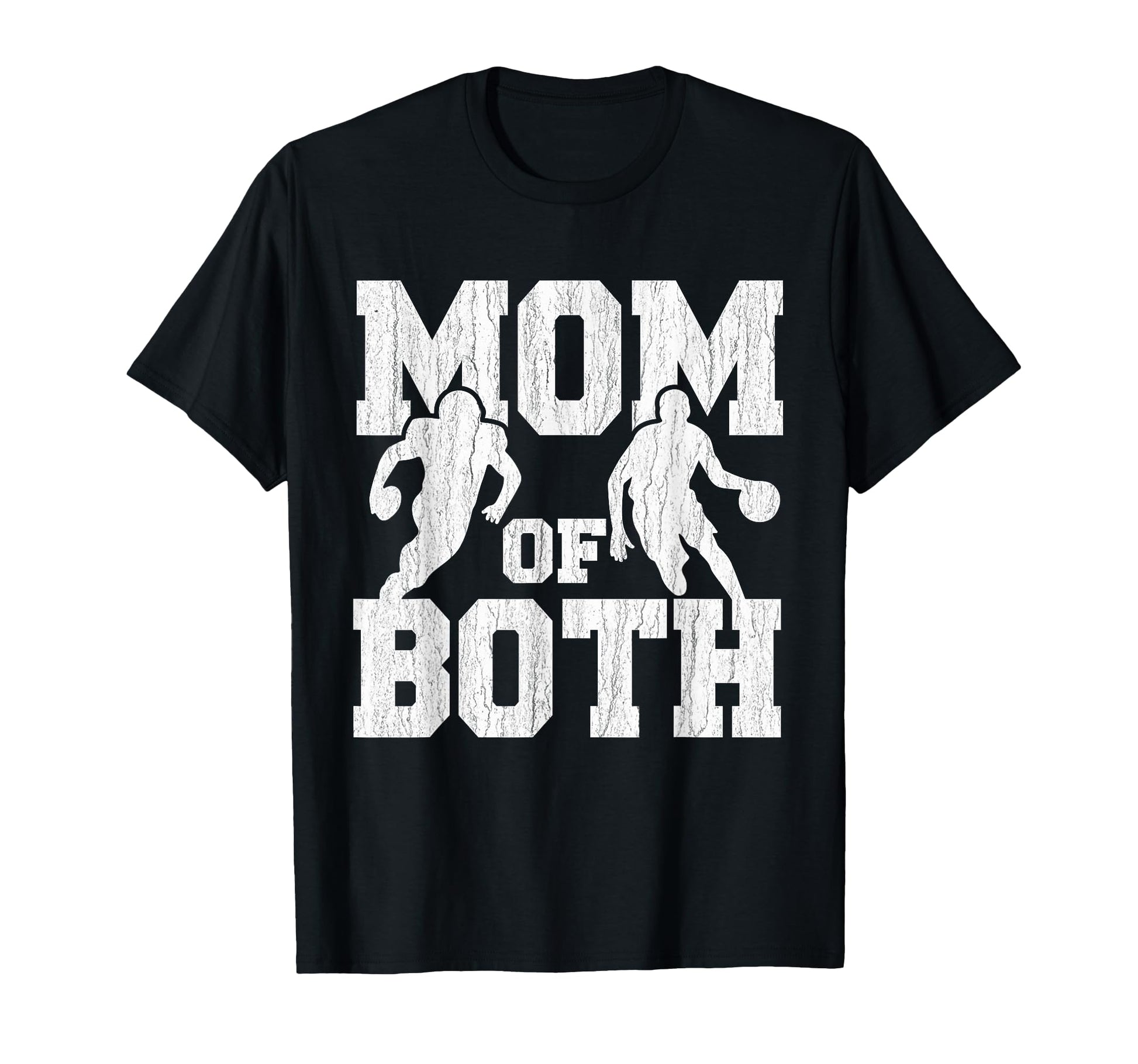 Mom Both Funny Football Basketball Dad T-Shirt - Minimalist Print Unisex - T-Shirt, Sweatshirt, Hoodie