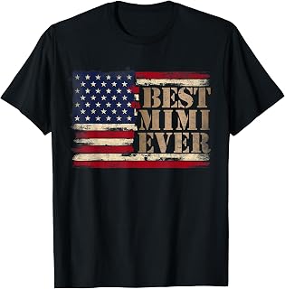 Retro Best Mimi Ever USA Flag Mothers Day Grandma T-Shirt Unisex T-shirt, Sweatshirt, Hoodie, Long Sleeve Tee - T-Shirt, Sweatshirt, Hoodie