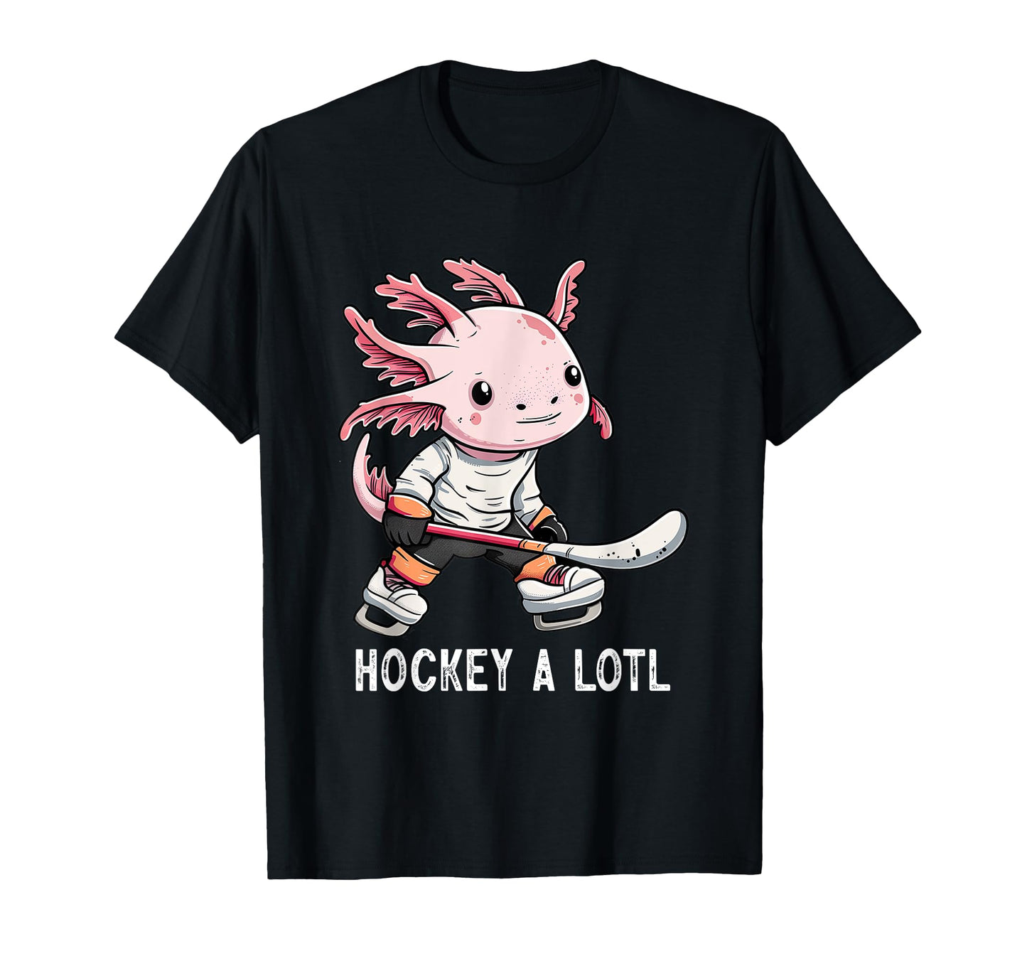 Hockey Lotl Axolotl Playing Field T-Shirt - Aesthetic Graphic Unisex - T-Shirt, Sweatshirt, Hoodie