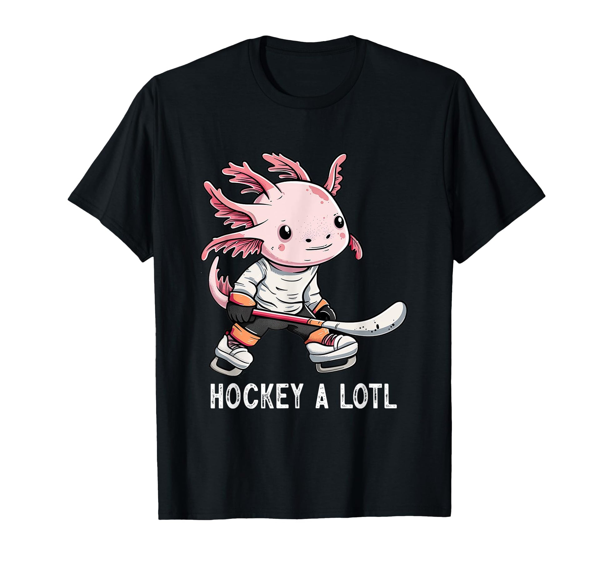 Hockey Lotl Axolotl Playing Field T-Shirt - Aesthetic Graphic Unisex - T-Shirt, Sweatshirt, Hoodie