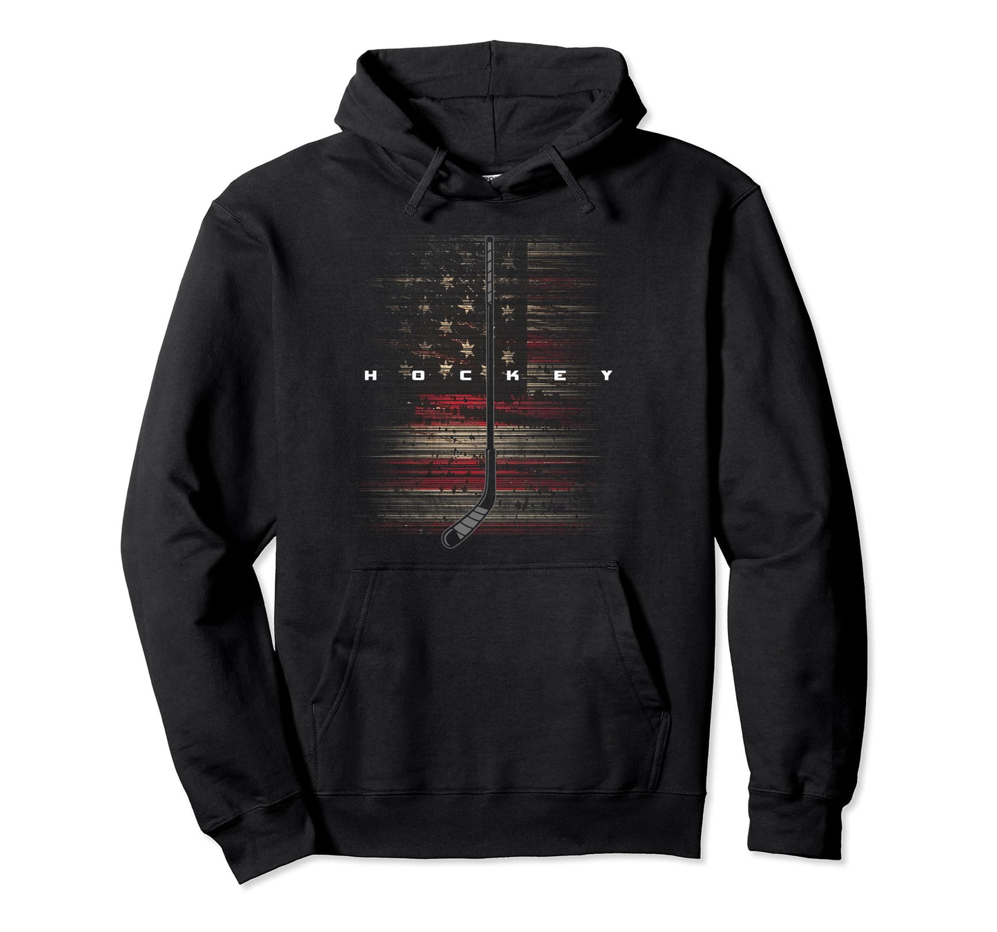 American Flag Hockey Hoodie - Aesthetic Graphic Men Women - T-Shirt, Sweatshirt, Hoodie