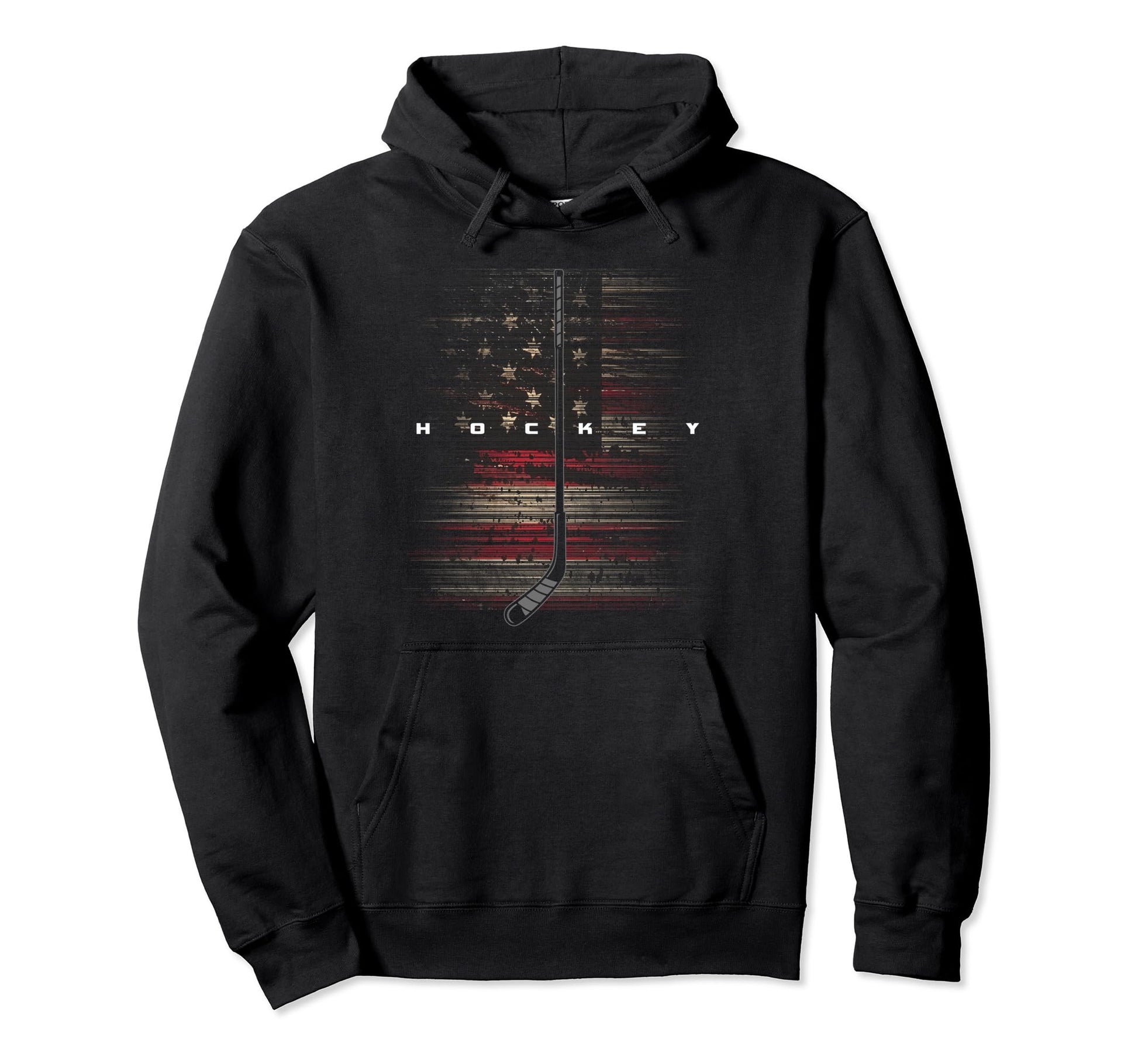 American Flag Hockey Hoodie - Aesthetic Graphic Men Women - T-Shirt, Sweatshirt, Hoodie