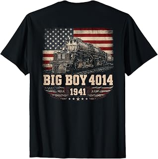 Big Boy 4014 Train Engineer Steam Train American Flag July 4 T-Shirt Unisex T-shirt, Sweatshirt, Hoodie, Long Sleeve Tee - T-Shirt, Sweatshirt, Hoodie