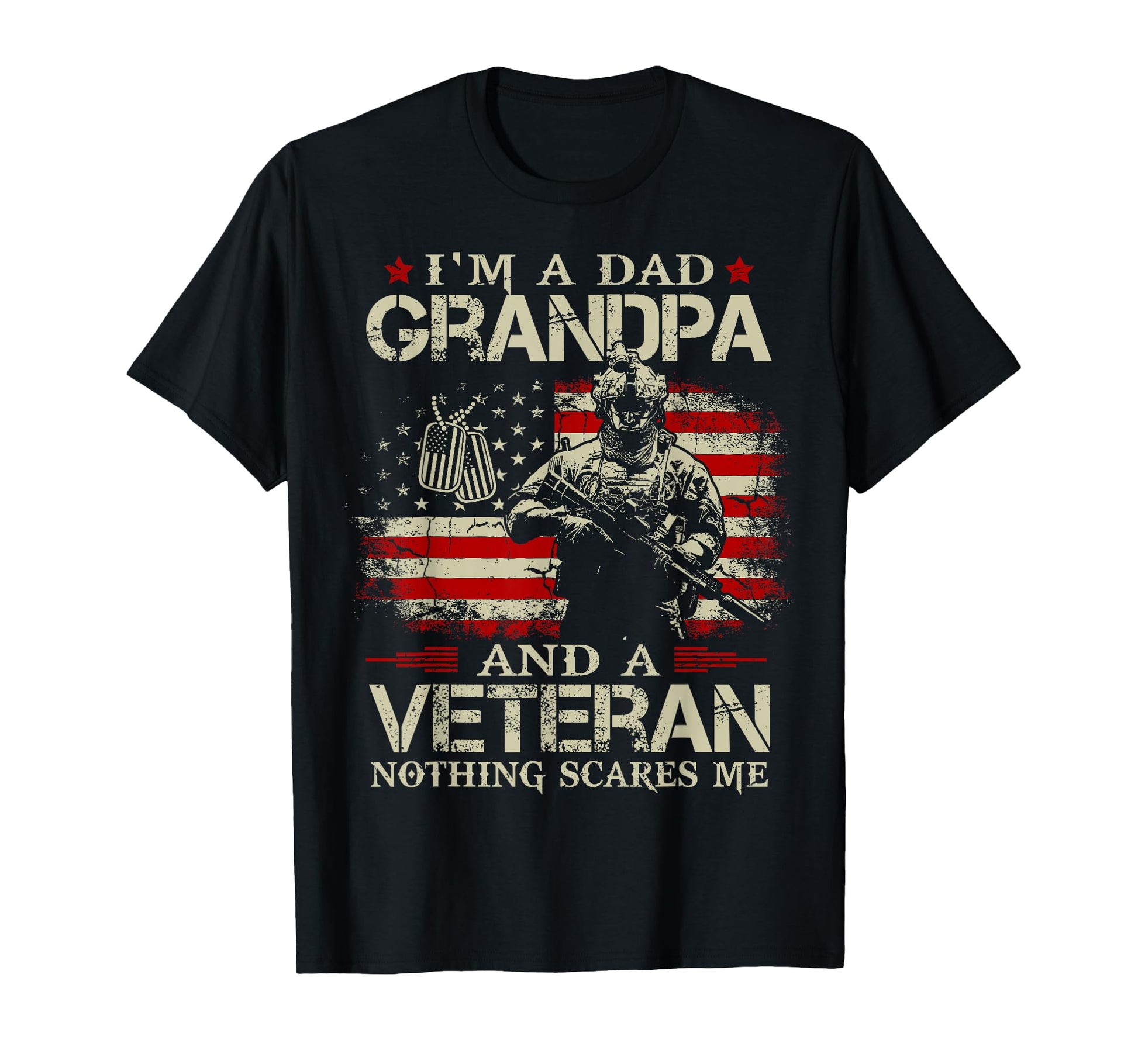 Im Dad Grandpa And Veteran Funny T-Shirt - Minimalist Print for Adults - T-Shirt, Sweatshirt, Hoodie