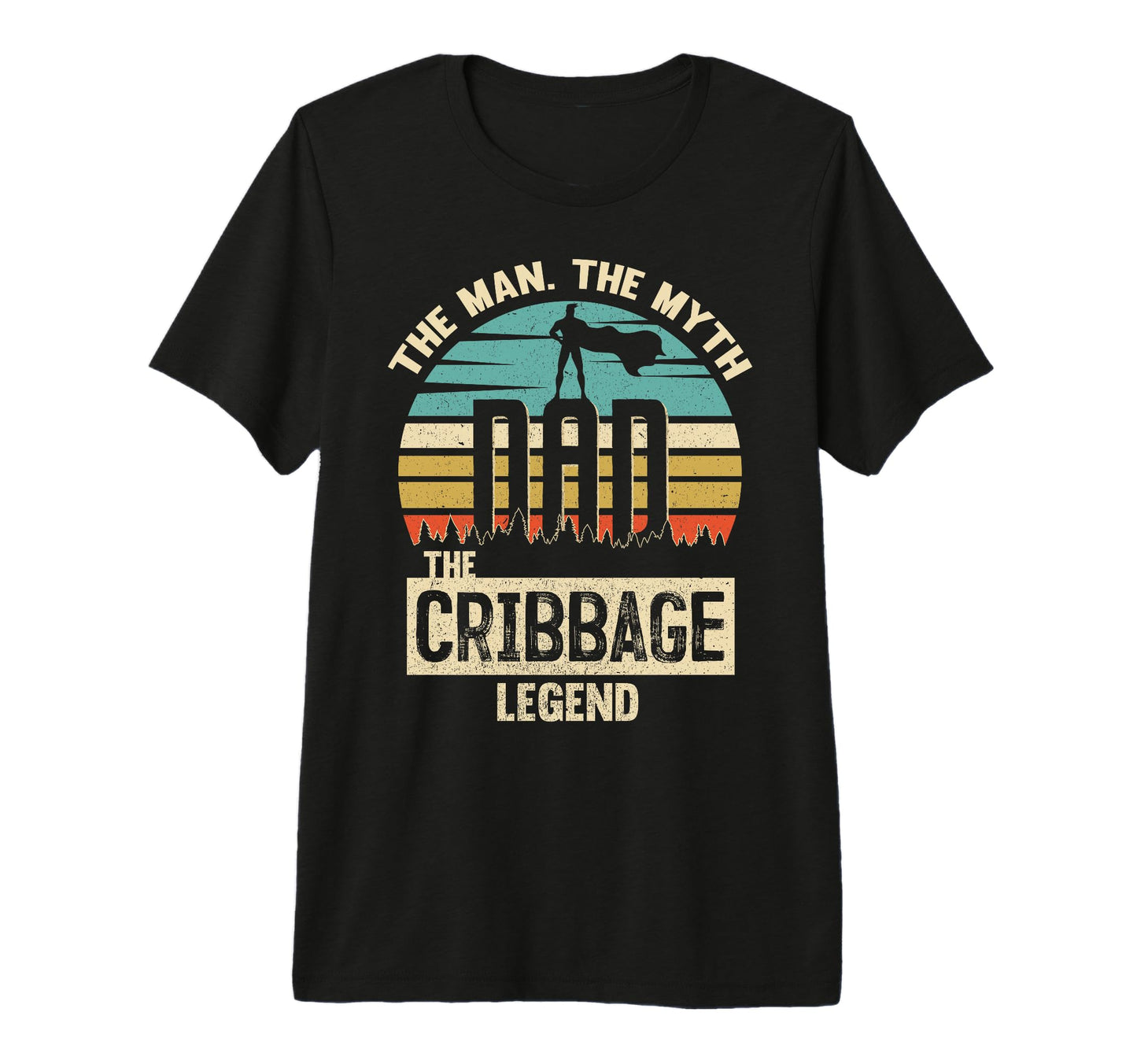 Myth Legend Dad Cribbage Tri Blend T-Shirt - Minimalist Print Unisex - T-Shirt, Sweatshirt, Hoodie