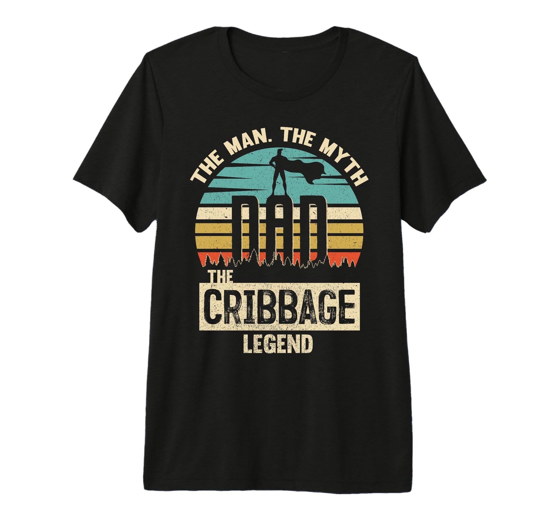 Myth Legend Dad Cribbage Tri Blend T-Shirt - Minimalist Print Unisex - T-Shirt, Sweatshirt, Hoodie