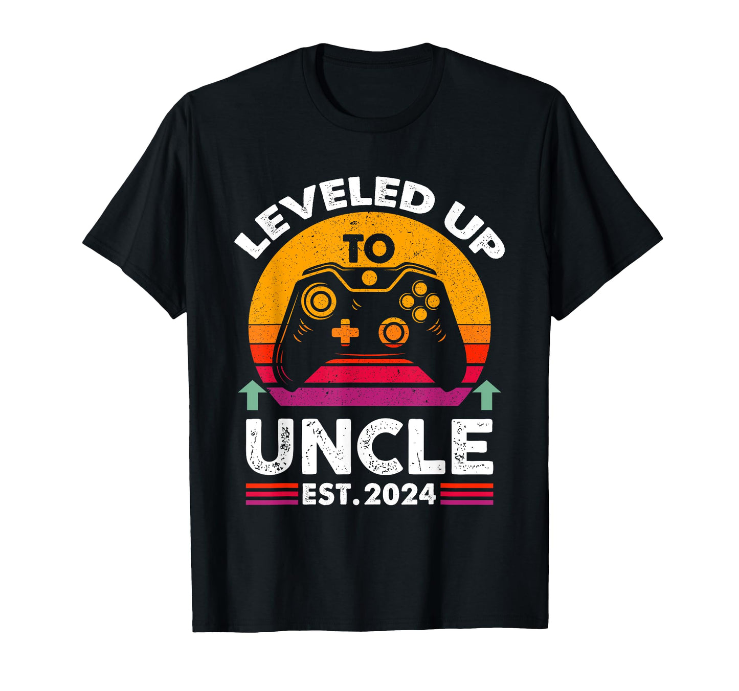 Leveled Up To Uncle Est 2024 T-Shirt - Streetwear Style for Adults - T-Shirt, Sweatshirt, Hoodie