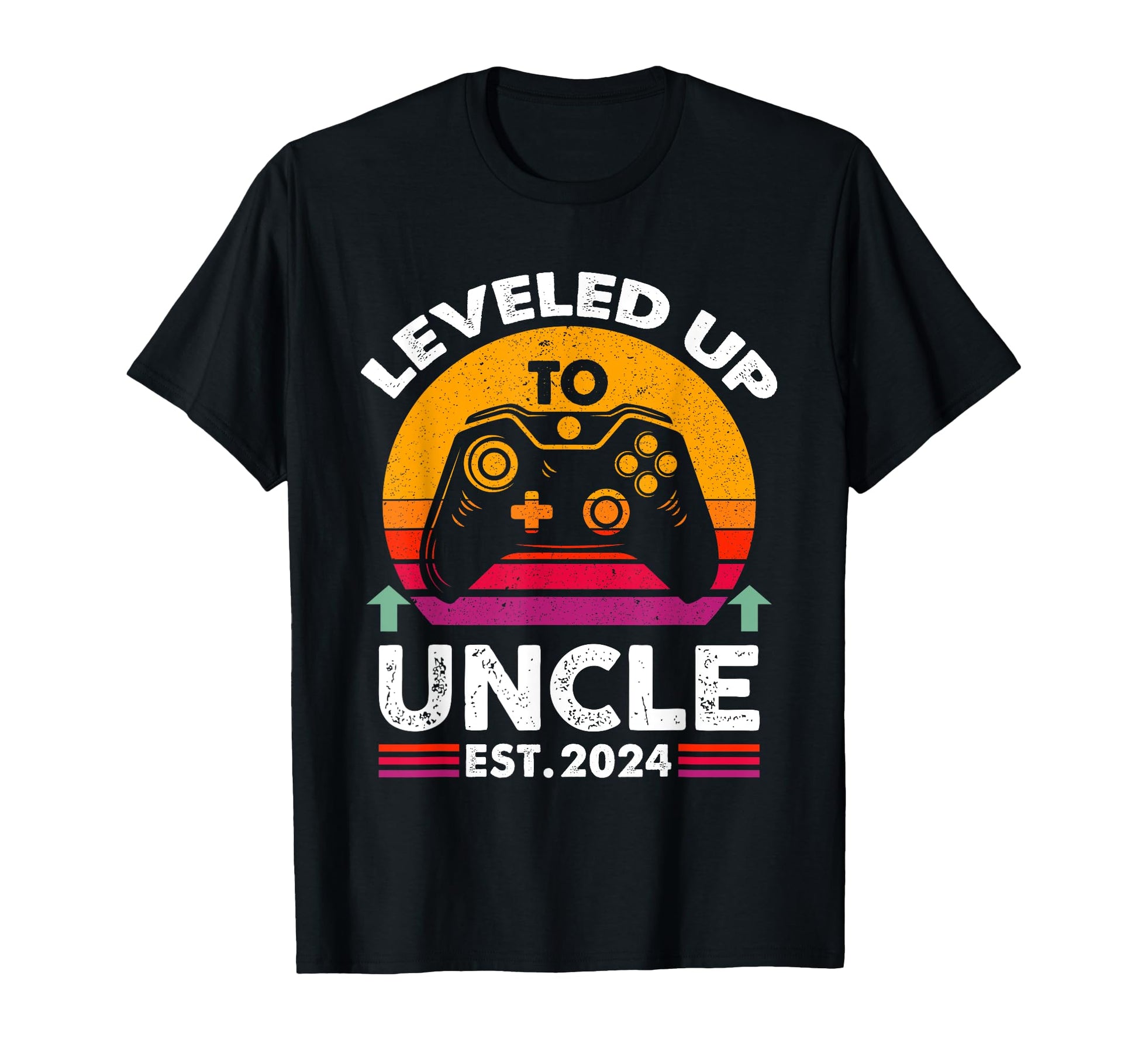 Leveled Up To Uncle Est 2024 T-Shirt - Streetwear Style for Adults - T-Shirt, Sweatshirt, Hoodie