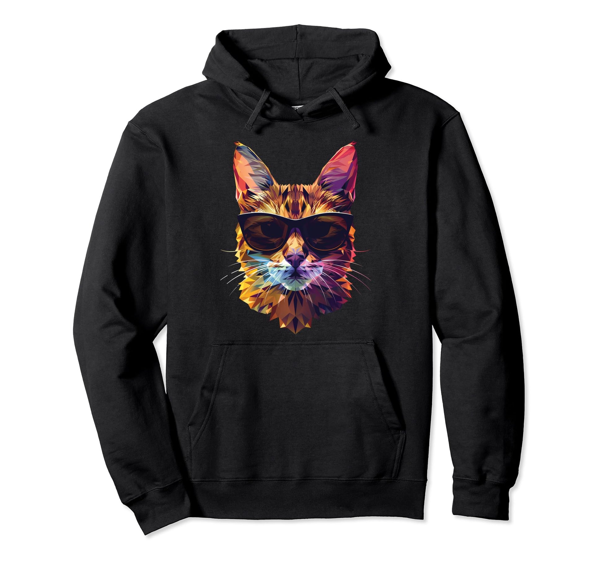 Cat Dad Mom Sunglasses Bengal Hoodie - Novelty Apparel for Adults - T-Shirt, Sweatshirt, Hoodie