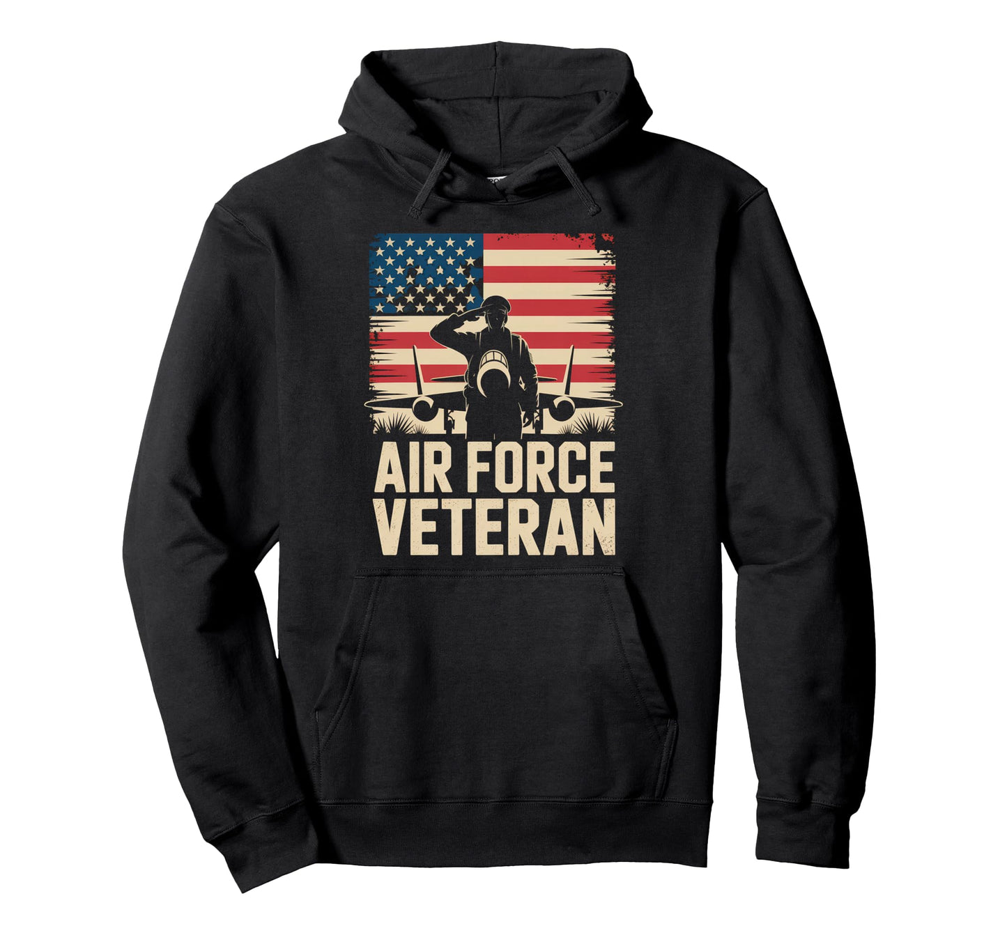 Air Force Veteran Us American Flag Dad Hoodie - Trendy Graphic Men Women - T-Shirt, Sweatshirt, Hoodie
