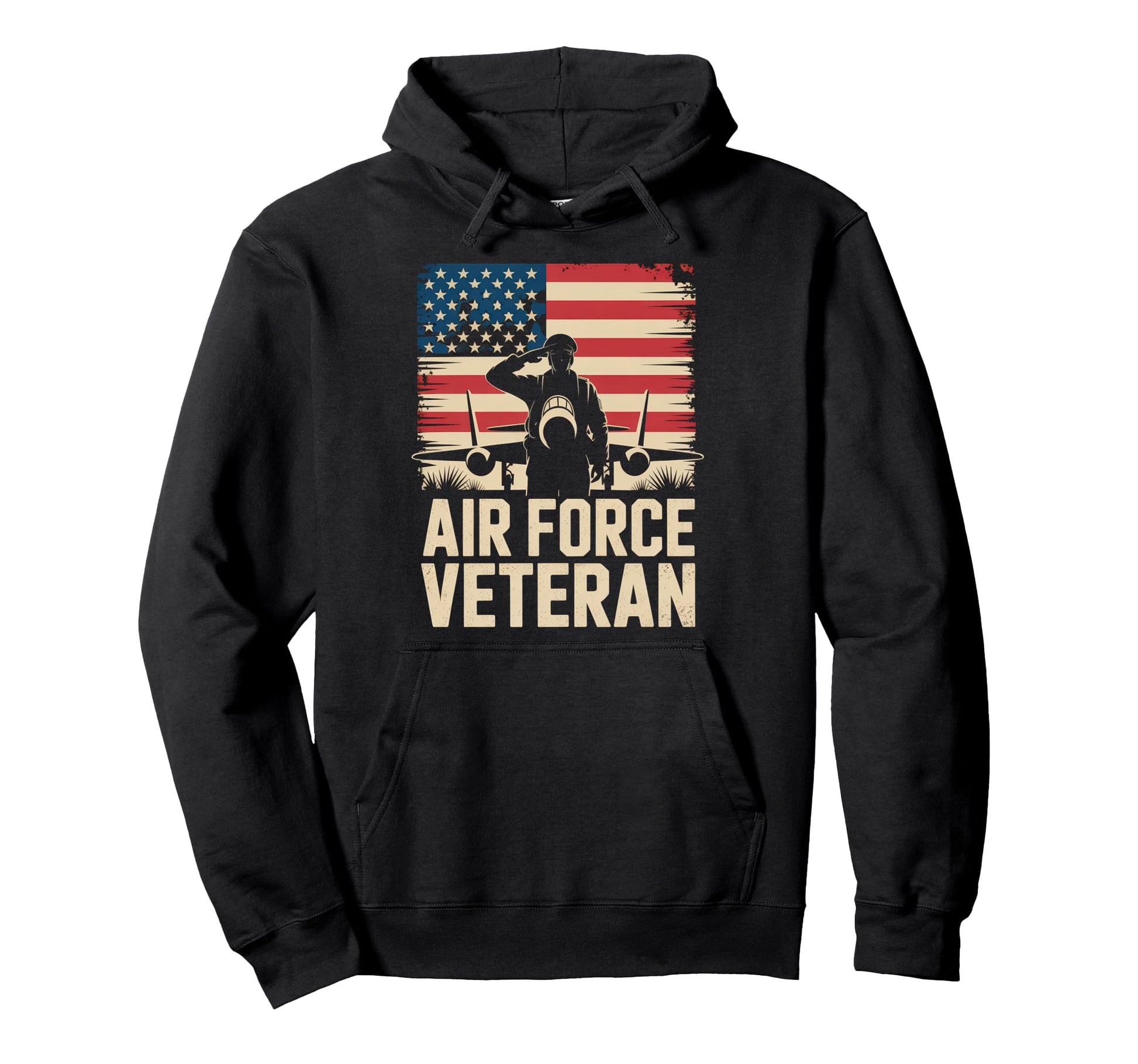 Air Force Veteran Us American Flag Dad Hoodie - Trendy Graphic Men Women - T-Shirt, Sweatshirt, Hoodie