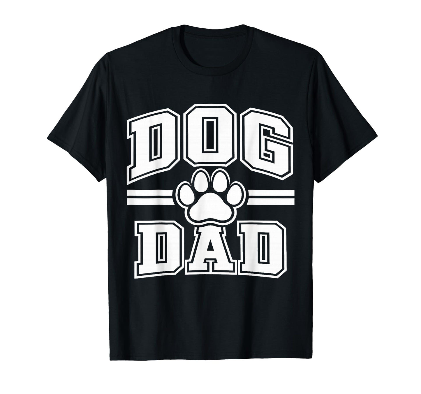 Dog Dad Varsity Paw T-Shirt - Fun Novelty Design for Adults - T-Shirt, Sweatshirt, Hoodie