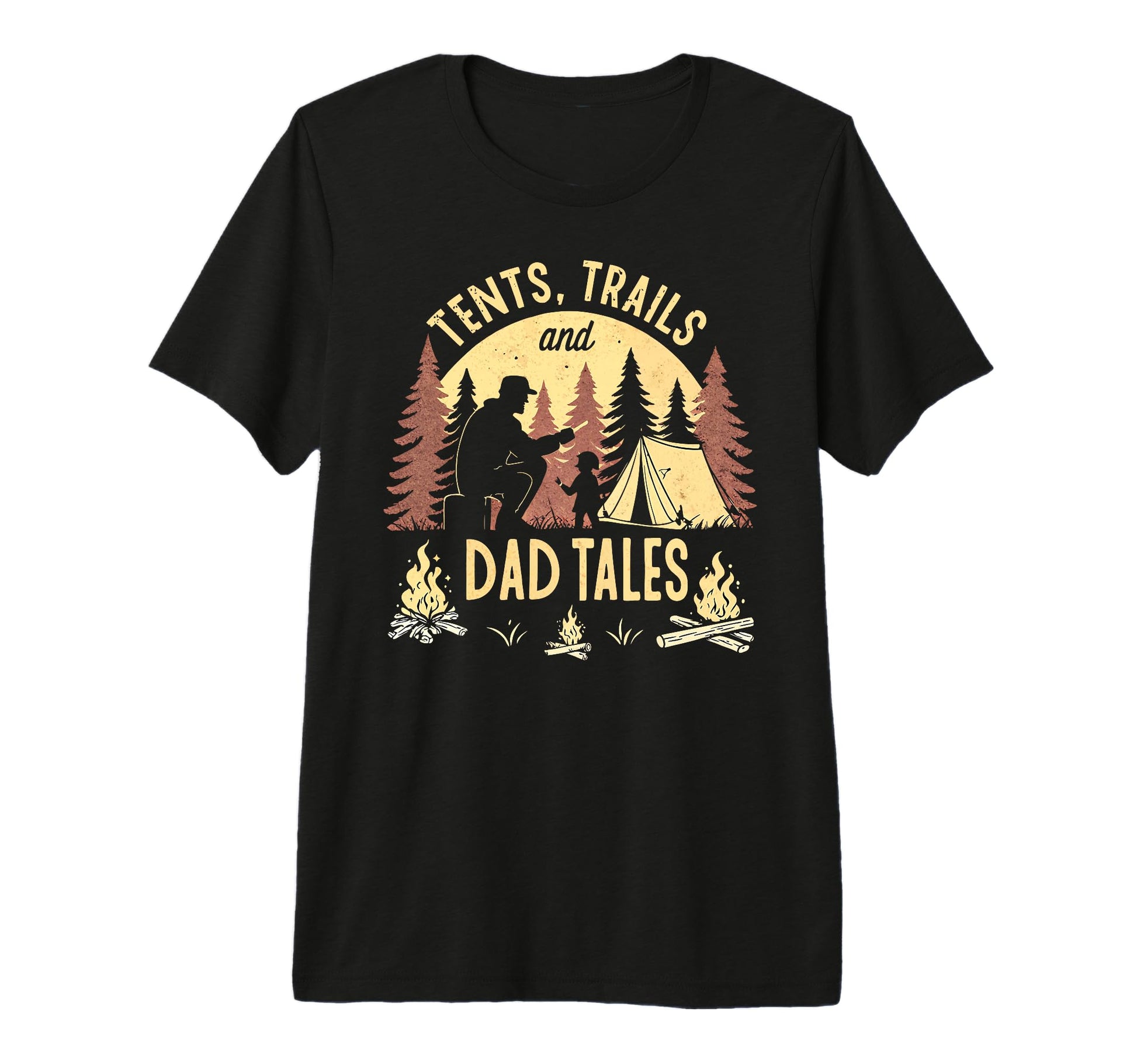 Tents Trails And Dad Tales Tri Blend T-Shirt - Streetwear Style for Adults - T-Shirt, Sweatshirt, Hoodie