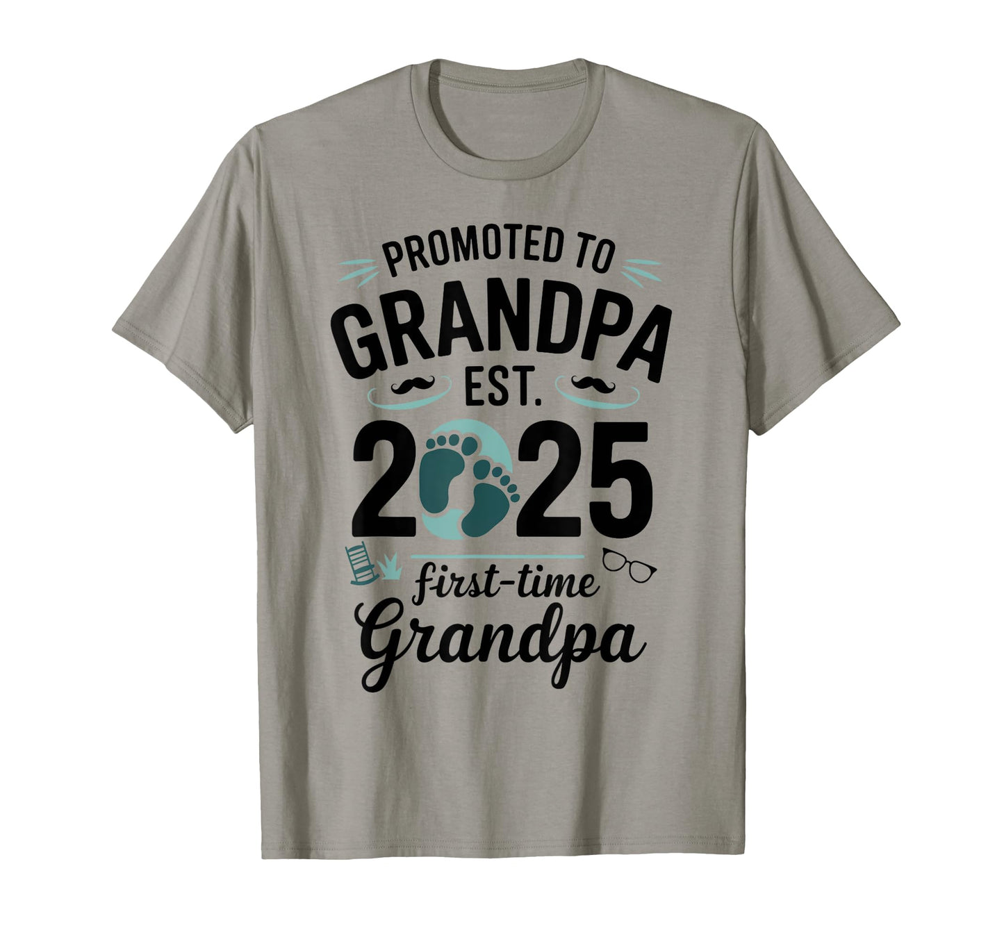 First Time Grandpa Promoted To Grandpa T-Shirt - Novelty Apparel Unisex - T-Shirt, Sweatshirt, Hoodie