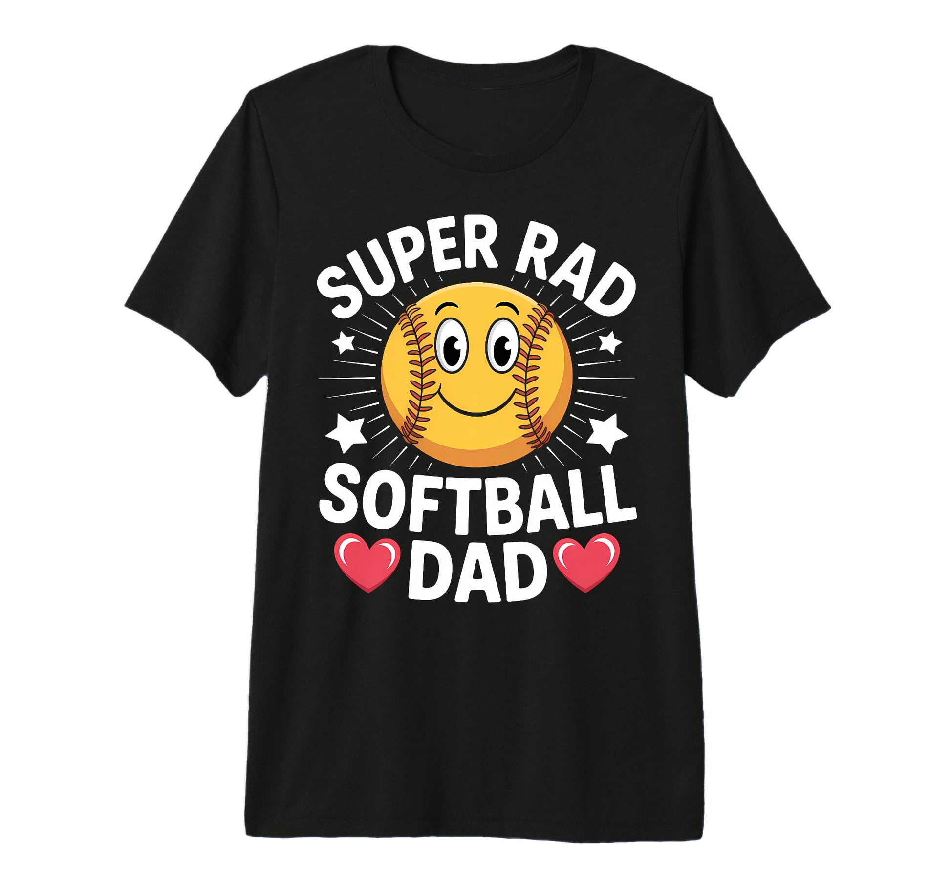 Mens Super Rad Softball Dad Fastpitch T-Shirt - Fun Novelty Design Unisex - T-Shirt, Sweatshirt, Hoodie