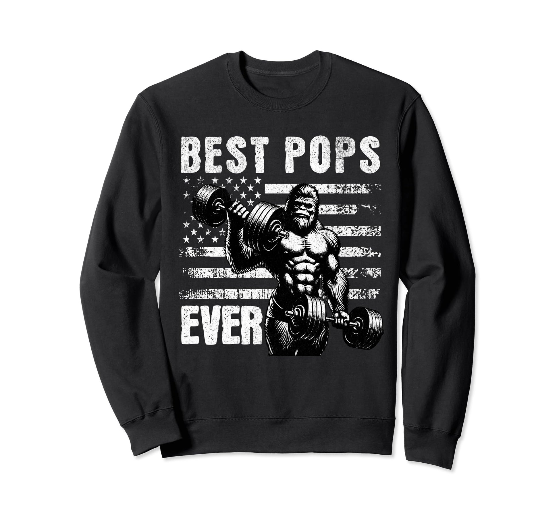 Best Pops Ever Fathers Day Bigfoot Sweatshirt - Graphic Print for Adults - T-Shirt, Sweatshirt, Hoodie
