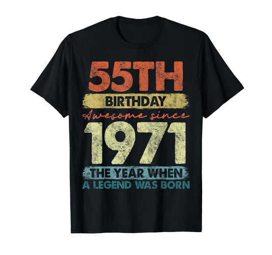 55 Year Old Gifts 1971 55Th Birthday T-Shirt - Streetwear Style Men Women - T-Shirt, Sweatshirt, Hoodie