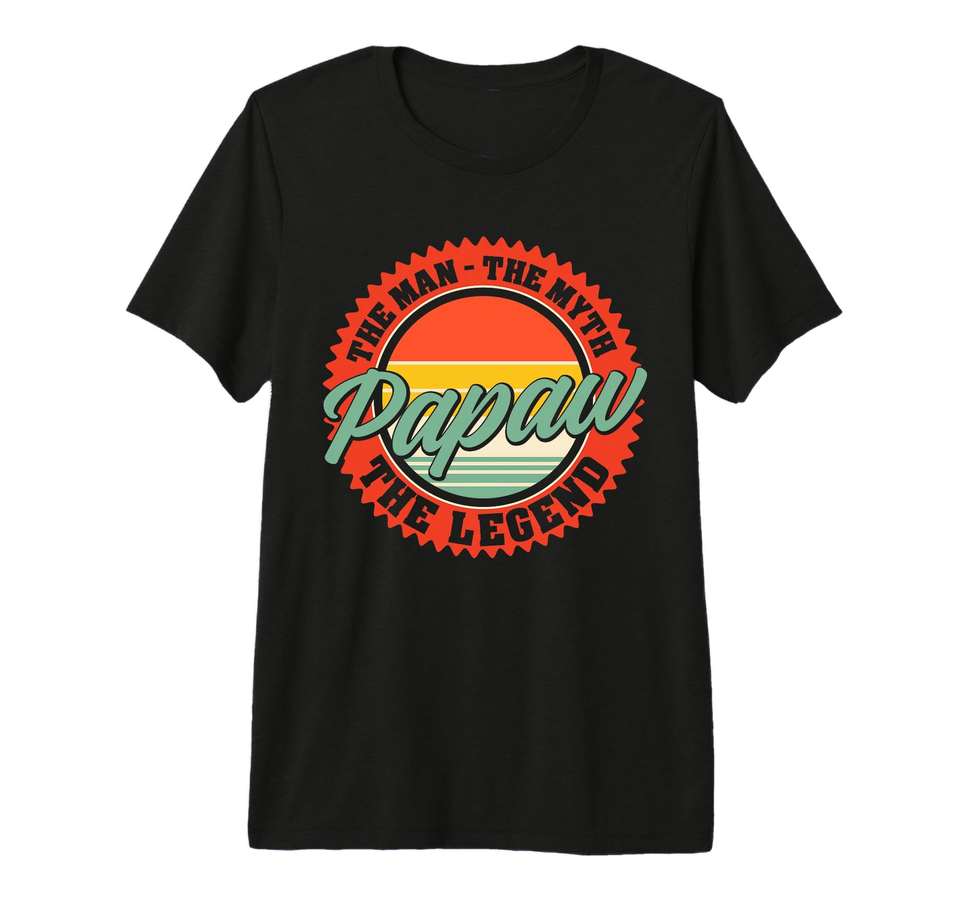 Mens Papaw Myth Legend Dad Grandpa T-Shirt - Custom Art Print for Adults - T-Shirt, Sweatshirt, Hoodie