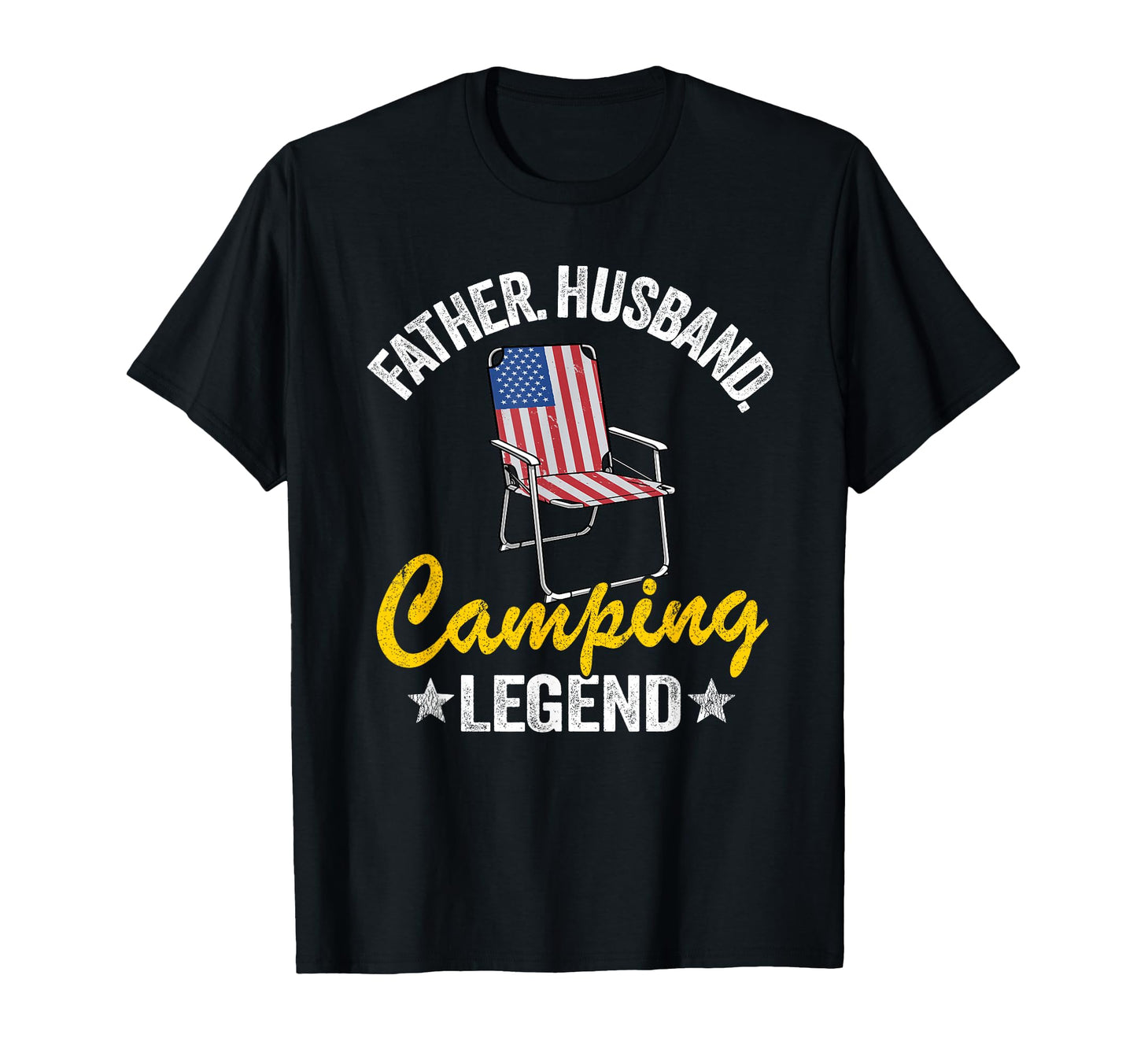 Father Husband Camping Legend Dad T-Shirt - Custom Art Print Men Women - T-Shirt, Sweatshirt, Hoodie