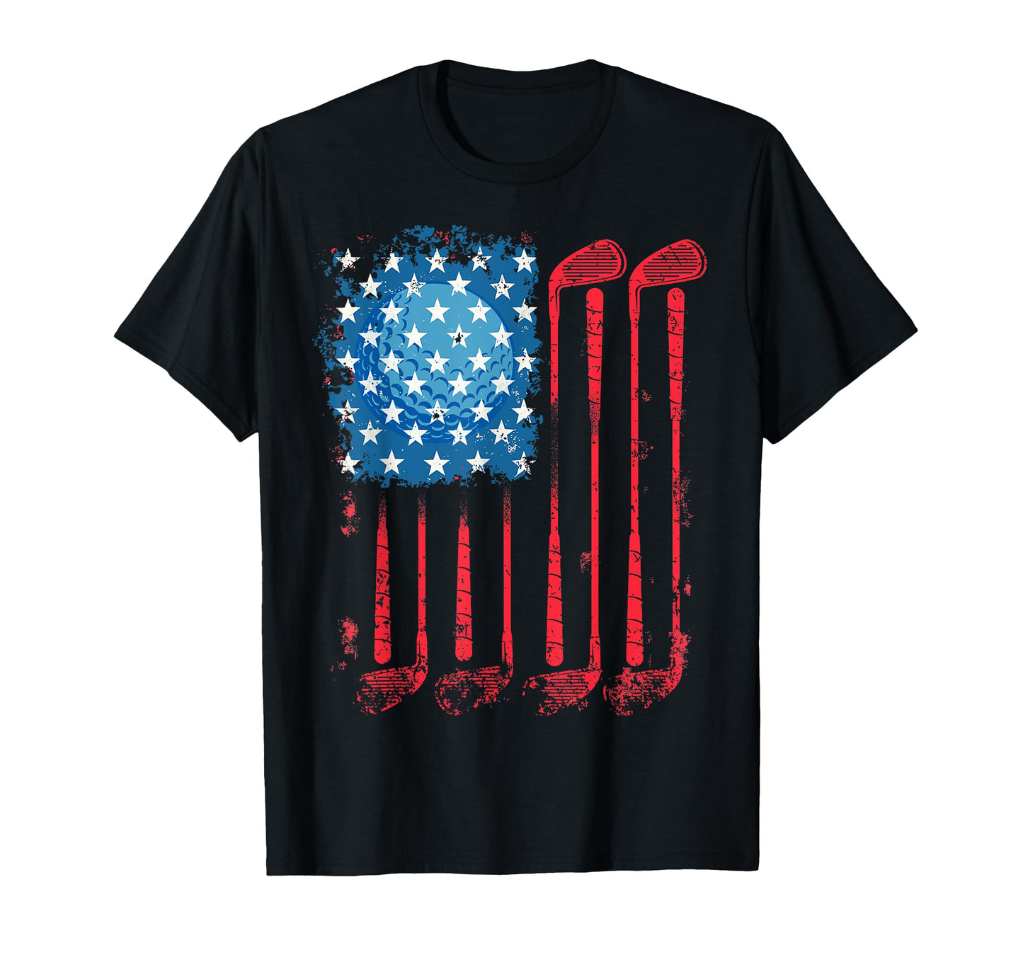 American Flag Patriotic Golfer Fathers T-Shirt - Unique Graphic Men Women - T-Shirt, Sweatshirt, Hoodie