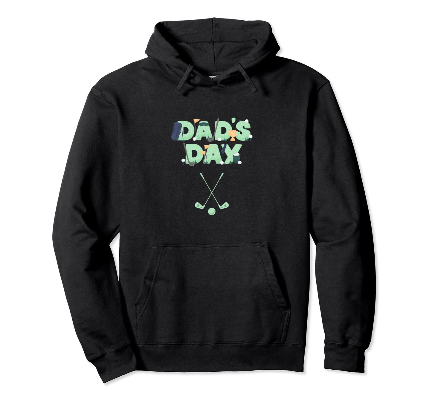 Golfers Happy Fathers Day And Golf Hoodie - Minimalist Print for Adults - T-Shirt, Sweatshirt, Hoodie