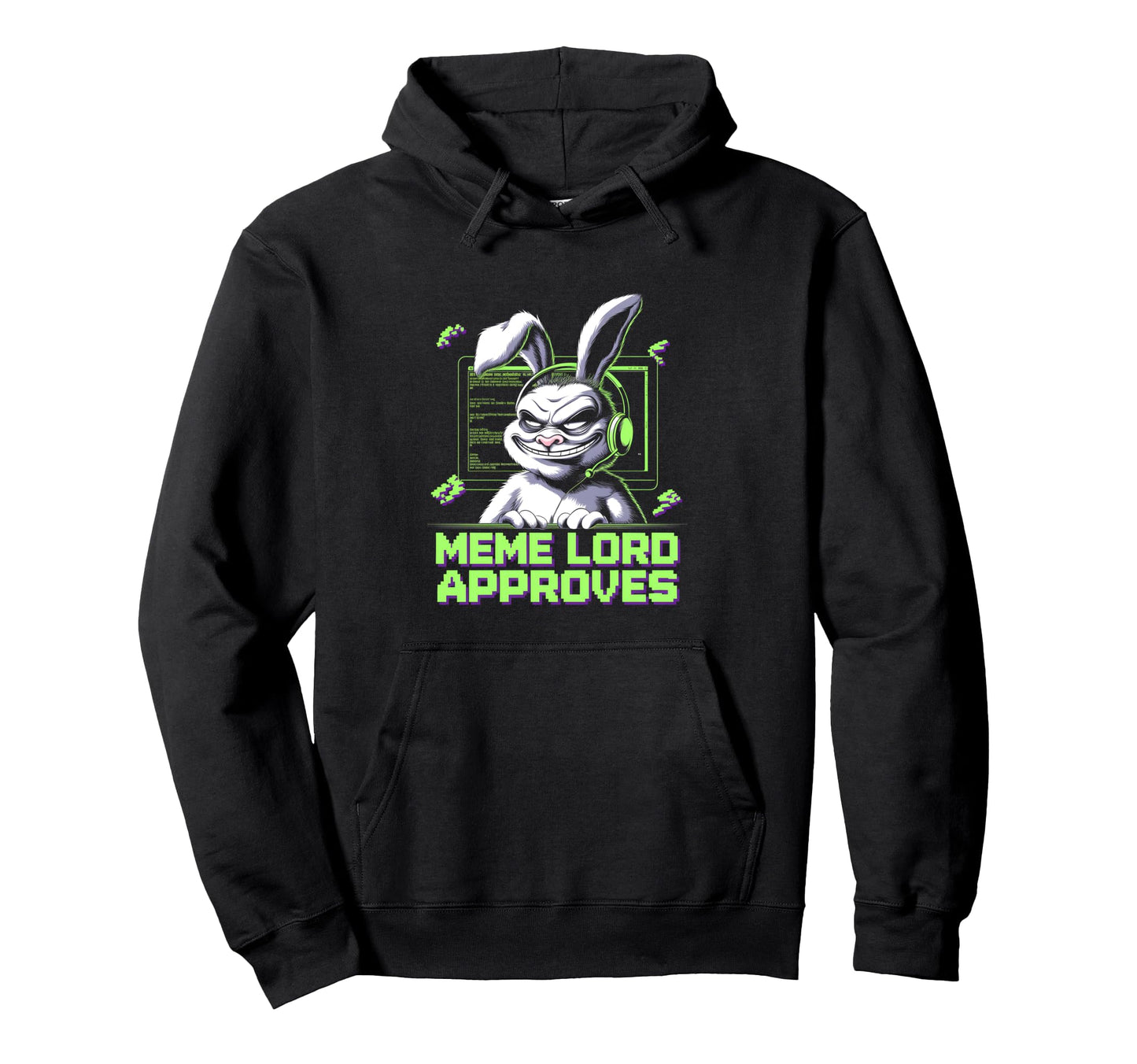 Grumpy Bunny Meme Lord Approves Viral Hoodie - Unique Graphic for Adults - T-Shirt, Sweatshirt, Hoodie