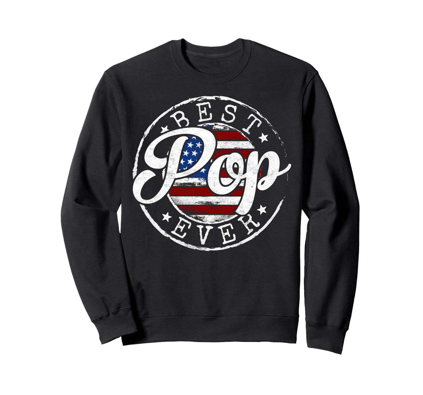 Best Pop Ever Usa Flag Stamp Sweatshirt - Fun Novelty Design for Adults - T-Shirt, Sweatshirt, Hoodie