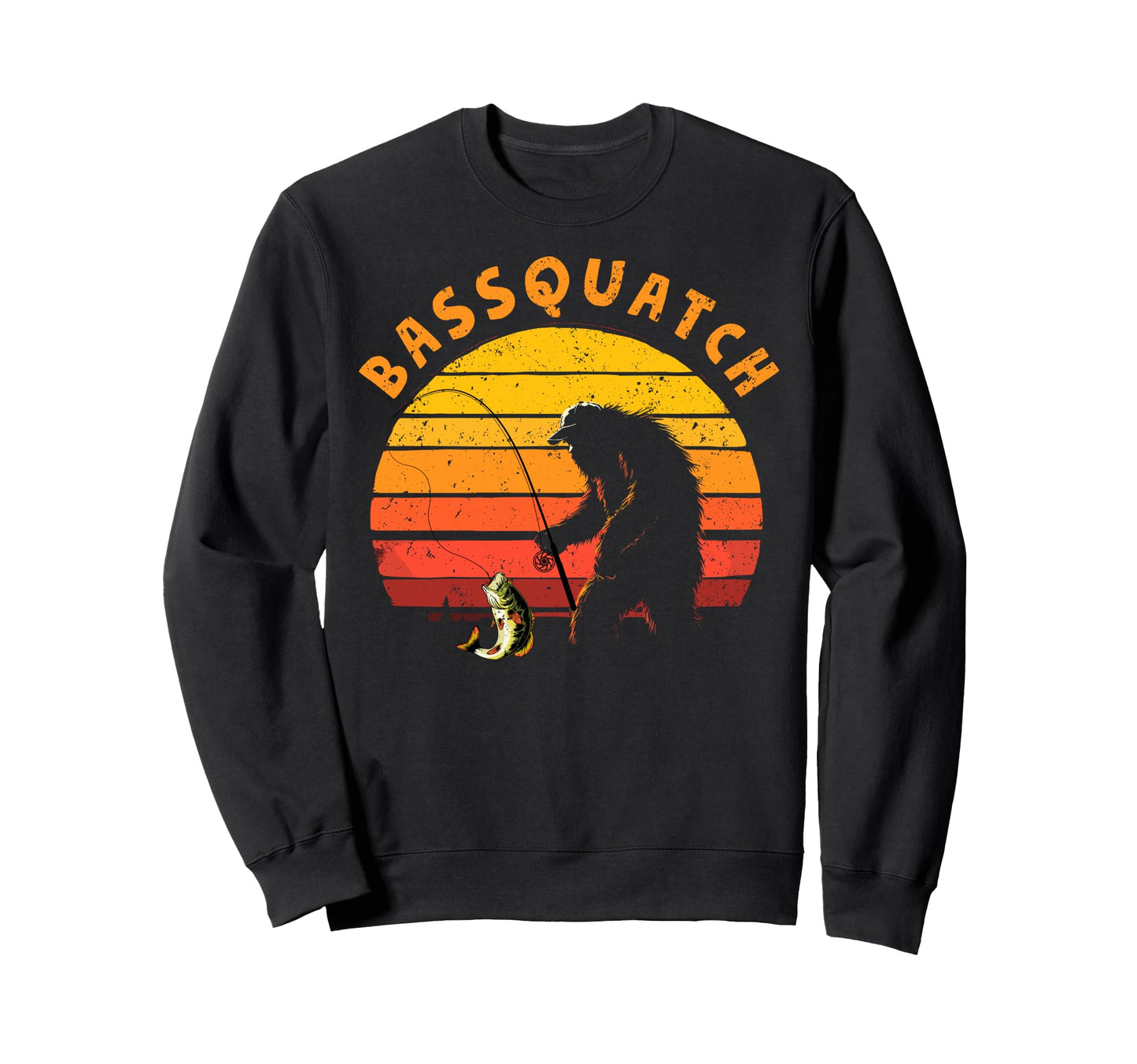 Bassquatch Sasquatch Fisher Bass Sweatshirt - Aesthetic Graphic Unisex - T-Shirt, Sweatshirt, Hoodie