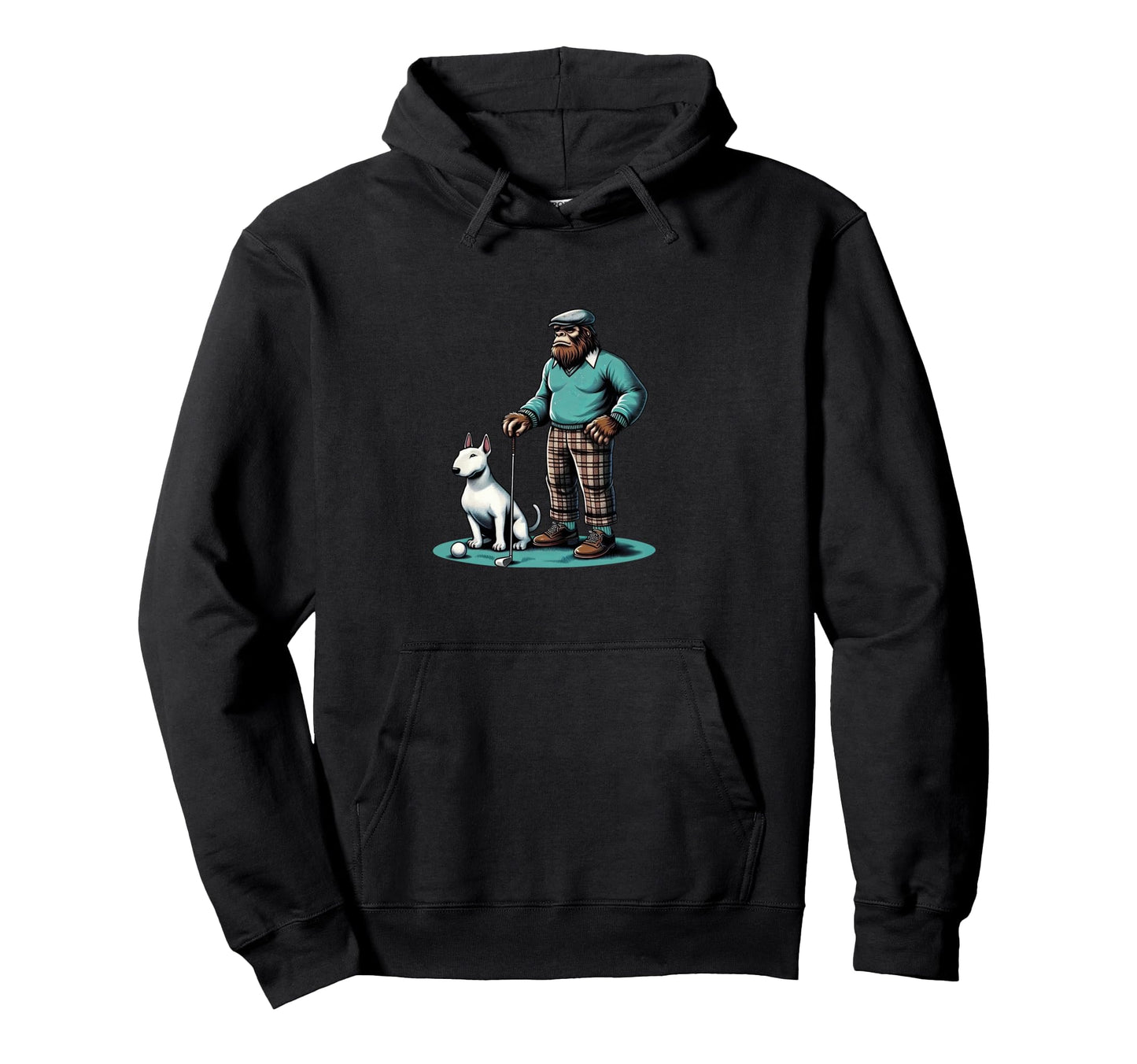 English Bull Terrier Bigfoot Hoodie - Fun Novelty Design Men Women - T-Shirt, Sweatshirt, Hoodie