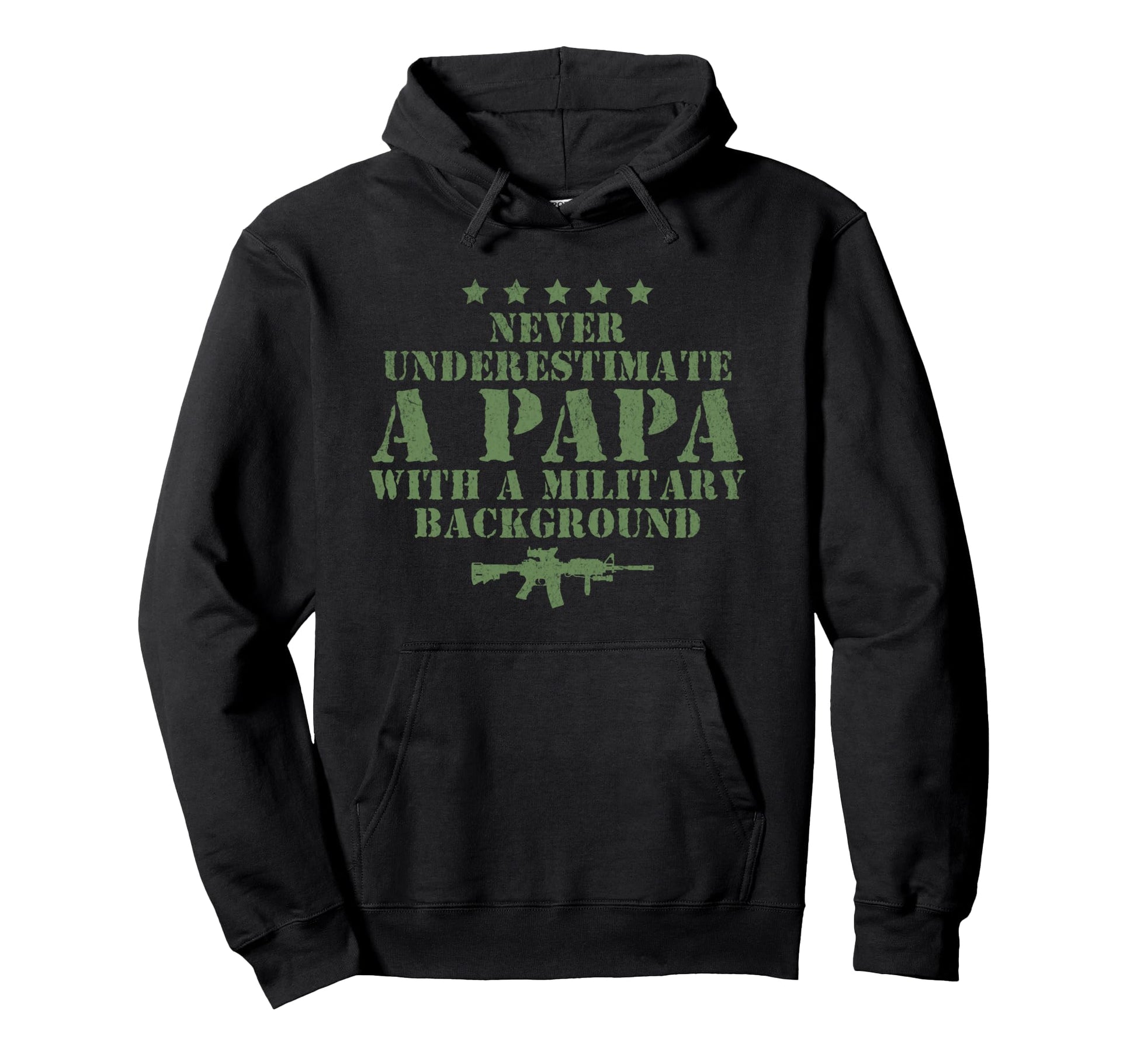Funny Never Underestimate Papa Hoodie - Fun Novelty Design for Adults - T-Shirt, Sweatshirt, Hoodie