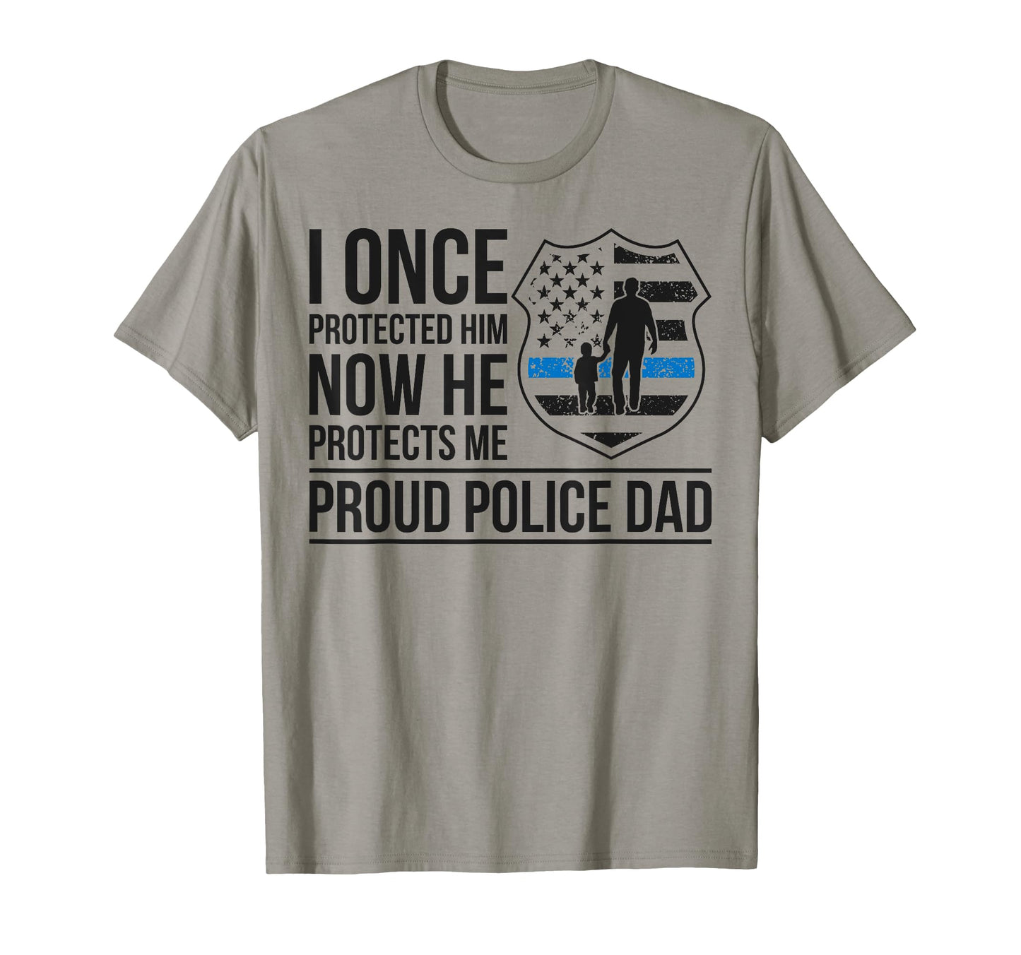 Proud Police Dad Police Officer T-Shirt - Custom Art Print for Adults - T-Shirt, Sweatshirt, Hoodie