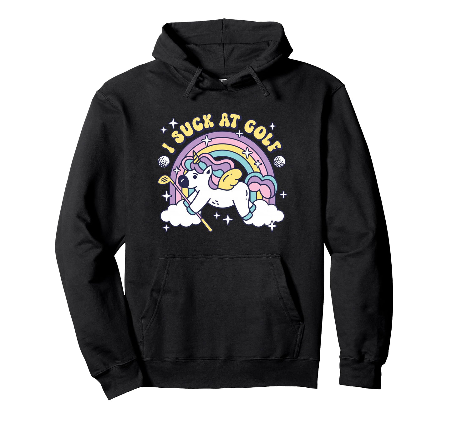 I Suck Golf Unicorn Funny Golf Loser Hoodie - Novelty Apparel Unisex - T-Shirt, Sweatshirt, Hoodie