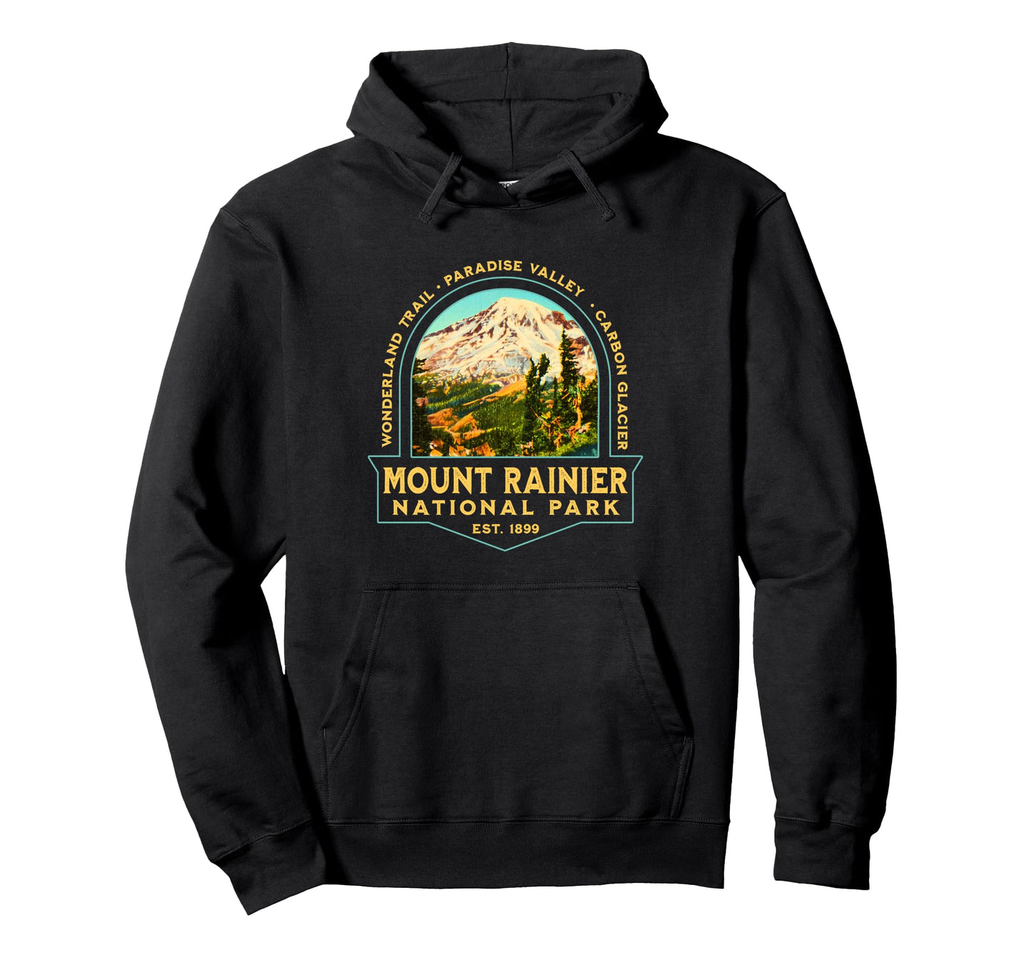 Mount Rainier National Park Washington Hoodie - Trendy Graphic Men Women - T-Shirt, Sweatshirt, Hoodie