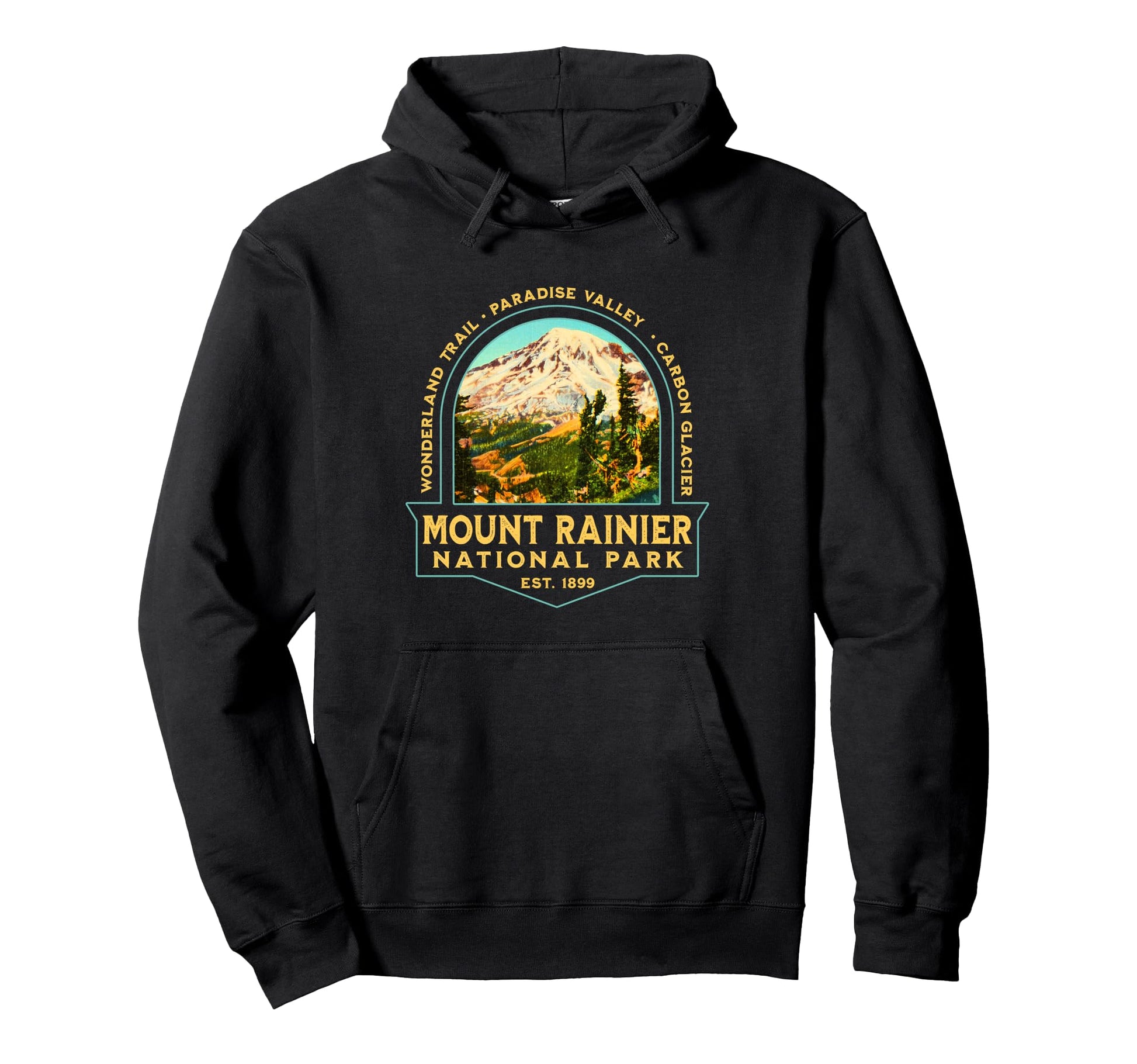 Mount Rainier National Park Washington Hoodie - Trendy Graphic Men Women - T-Shirt, Sweatshirt, Hoodie