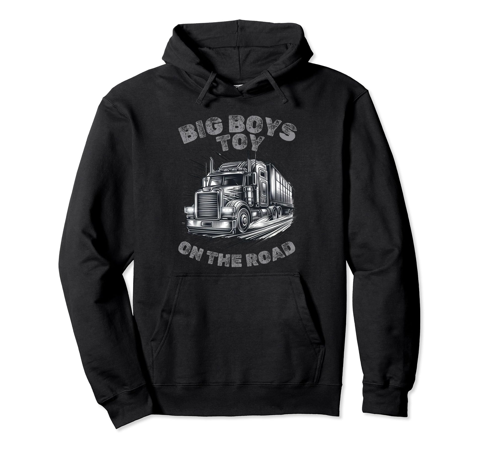 Big Toy Road Trucker Gift Truck Hoodie - Custom Art Print for Adults - T-Shirt, Sweatshirt, Hoodie