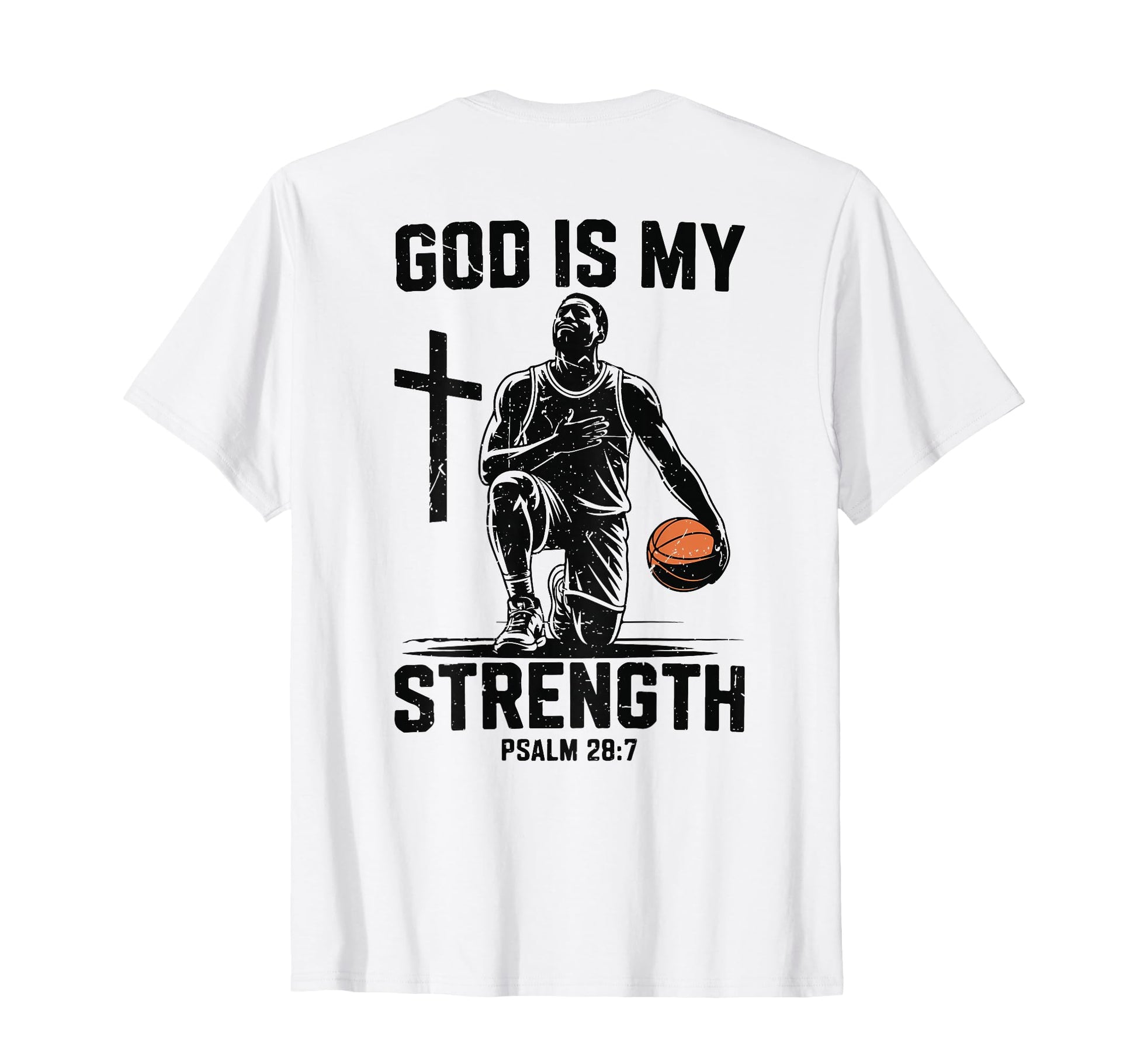 Mens Basketball Christian Bible Verse T-Shirt - Novelty Apparel for Adults - T-Shirt, Sweatshirt, Hoodie