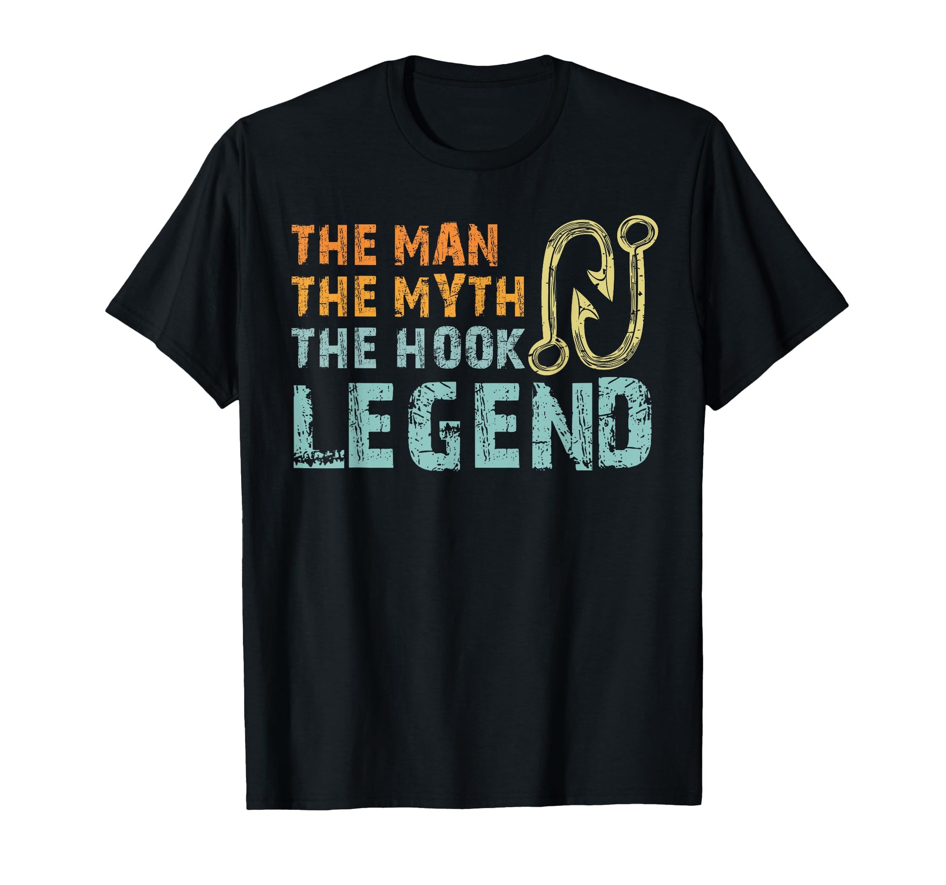 Myth Hook Legend Funny Dad Fishing T-Shirt - Minimalist Print Men Women - T-Shirt, Sweatshirt, Hoodie