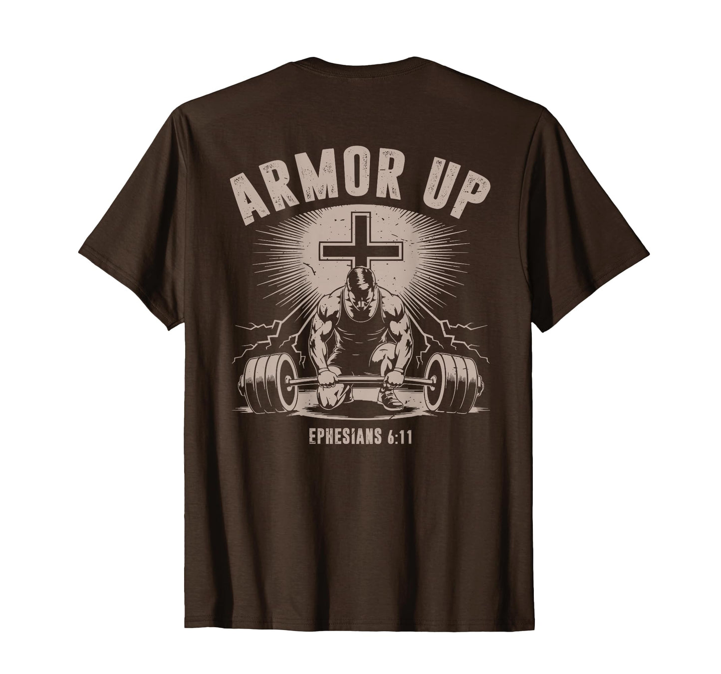Mens Armor Up Christian Workout Gym T-Shirt - Unique Graphic for Adults - T-Shirt, Sweatshirt, Hoodie