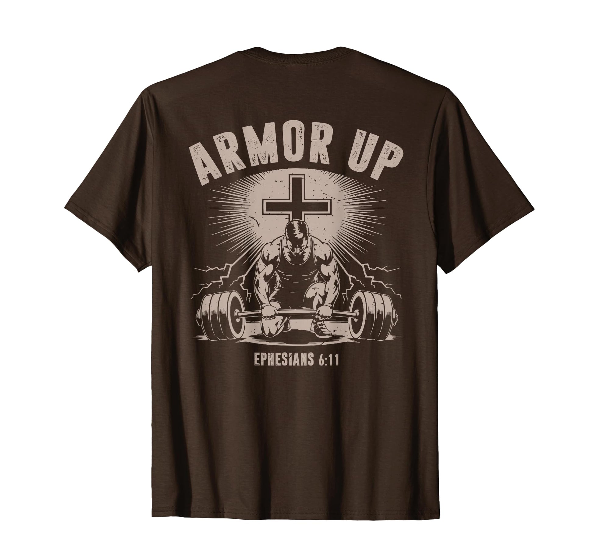 Mens Armor Up Christian Workout Gym T-Shirt - Unique Graphic for Adults - T-Shirt, Sweatshirt, Hoodie